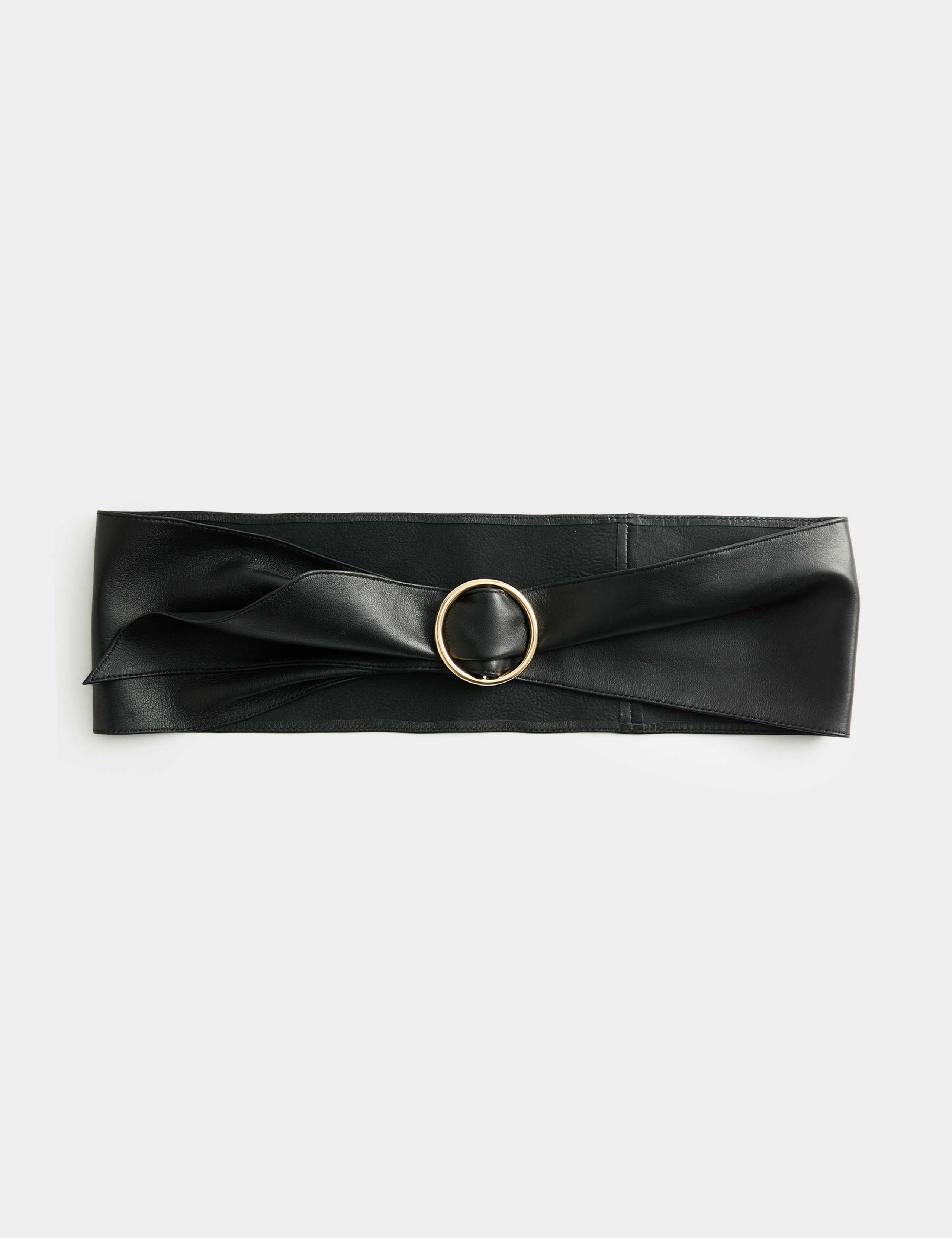 Leather Circle Buckle Belt 1 of 1