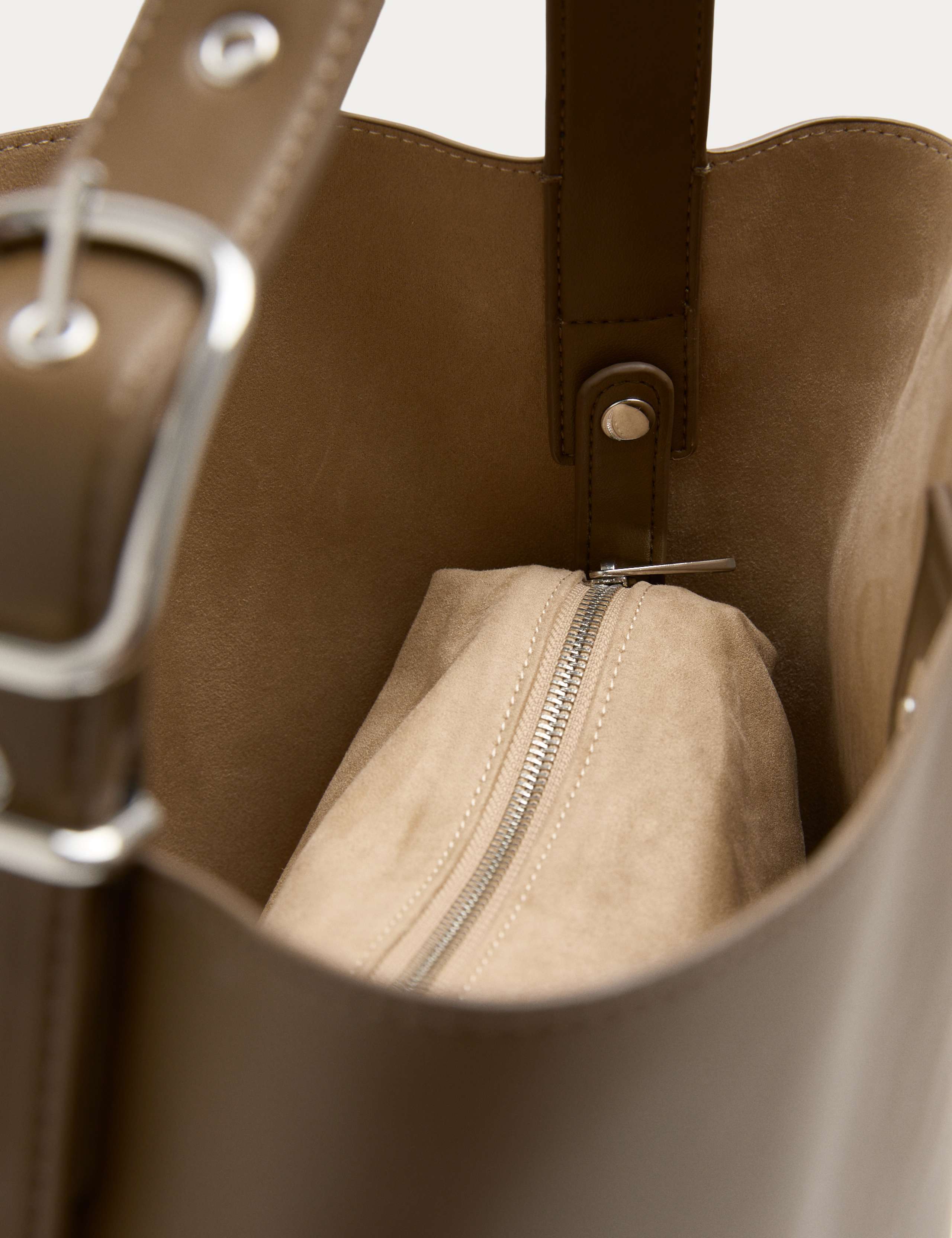 Faux Leather Bucket Bag 2 of 4