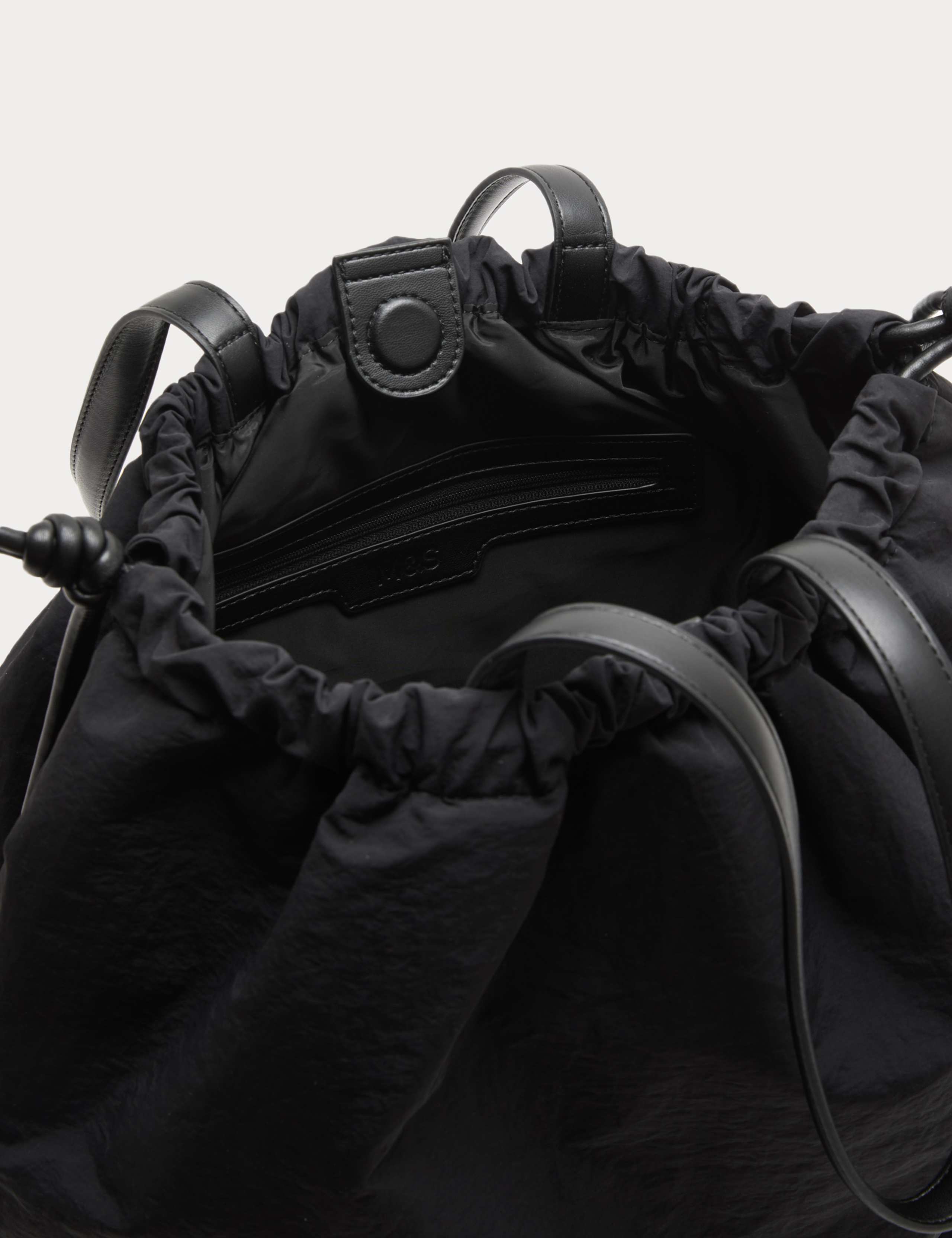 Large Ruched Drawstring Shoulder Bag 3 of 3