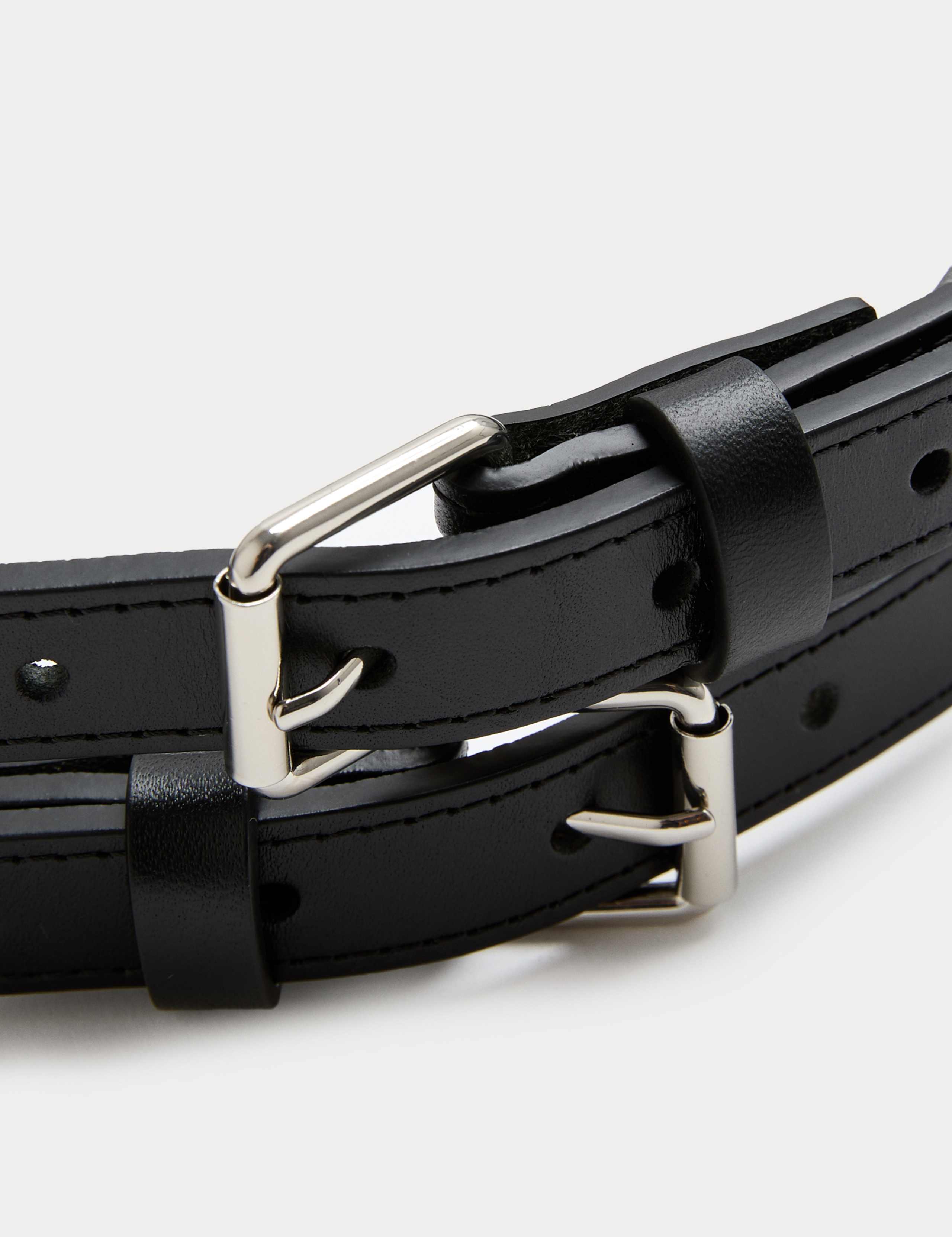 Double Strap Leather Belt 2 of 2