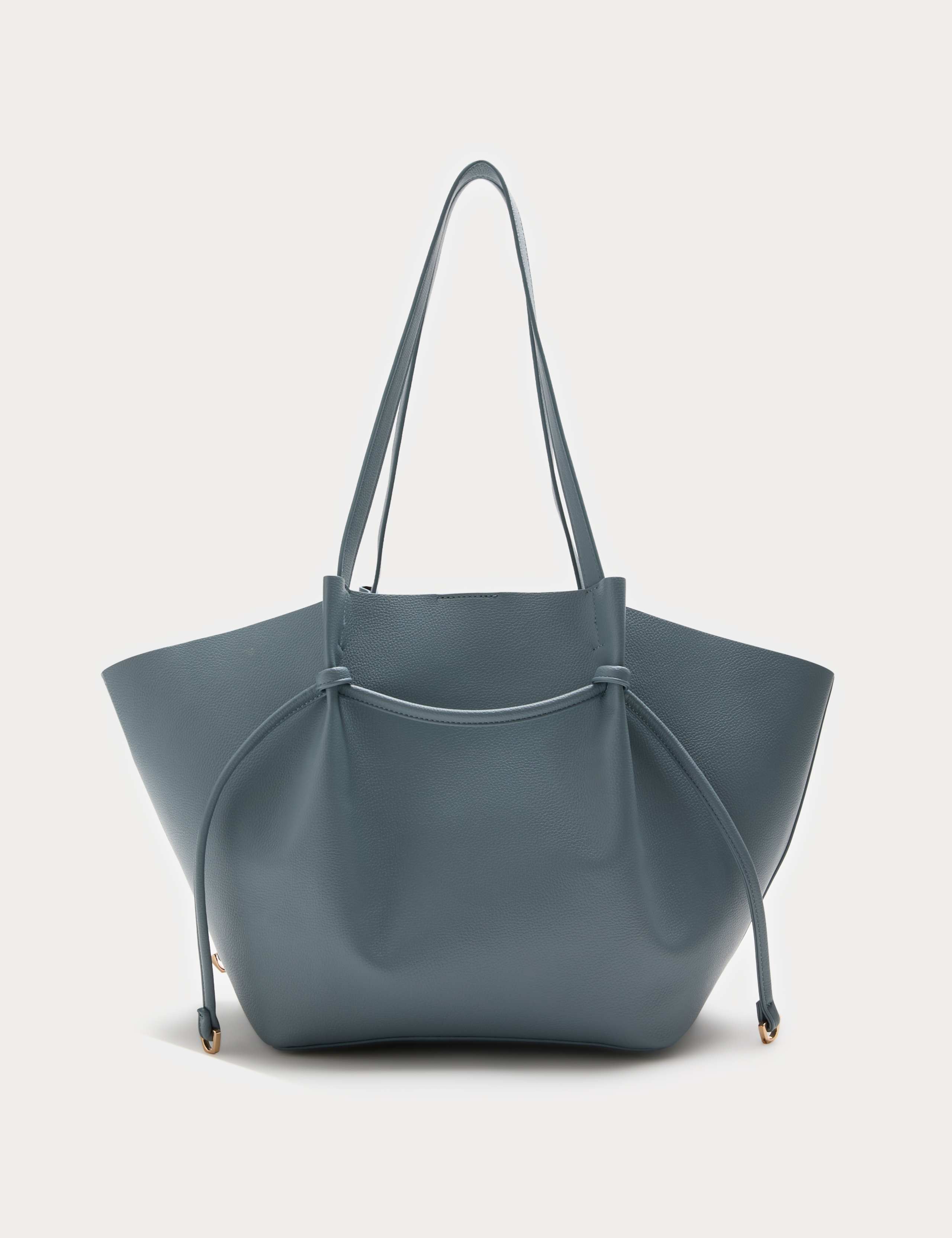 Faux Leather Pinched Strap Detail Tote Bag 1 of 3