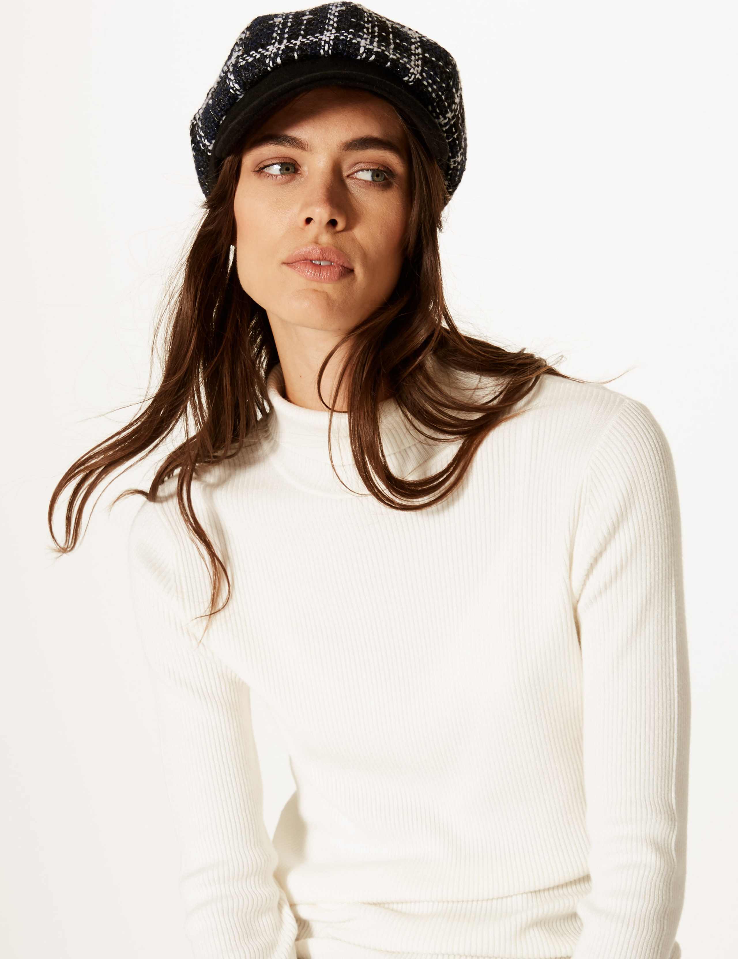 Checked Baker Boy Hat 1 of 2