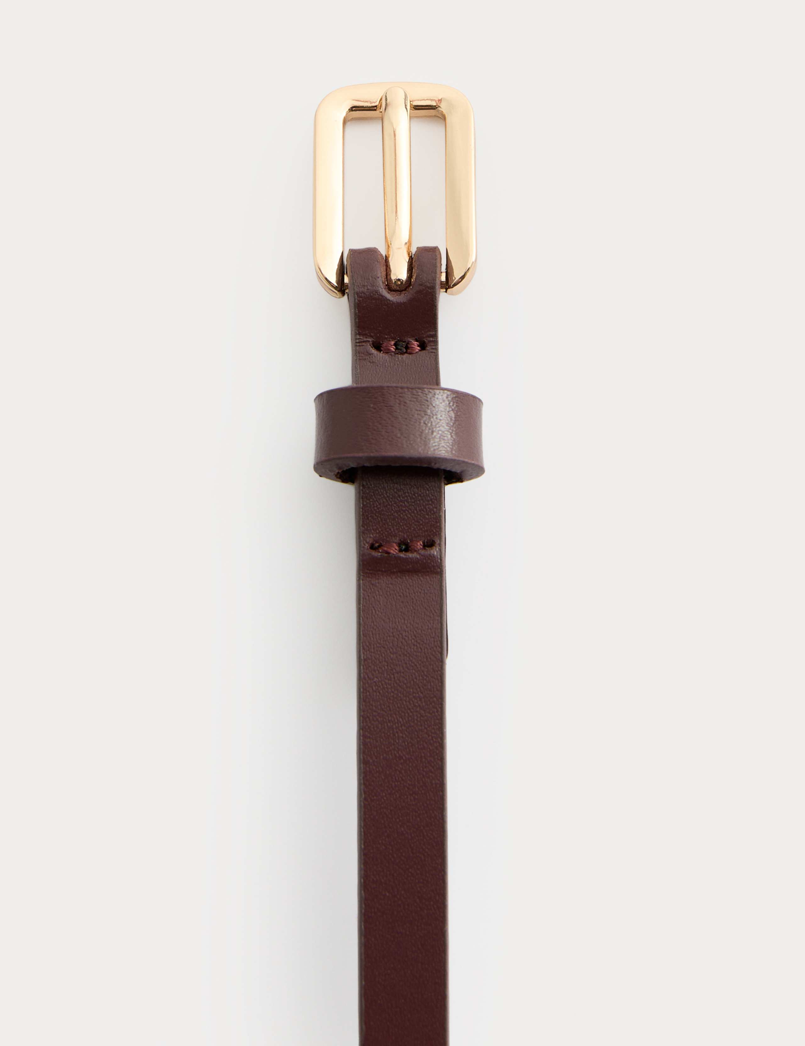 Leather Skinny Buckle Belt 2 of 2