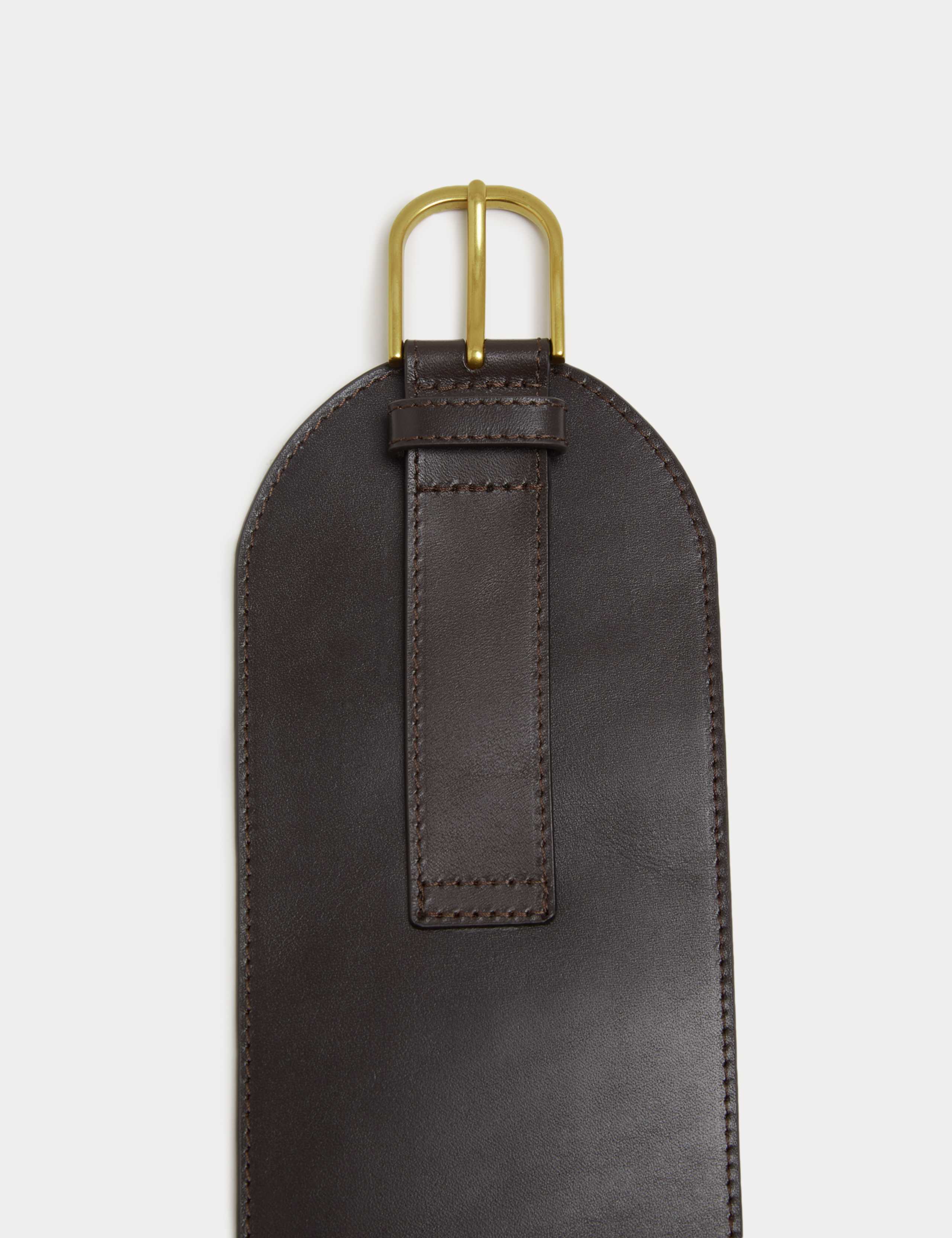 Leather Extra Wide Waist Belt 2 of 2