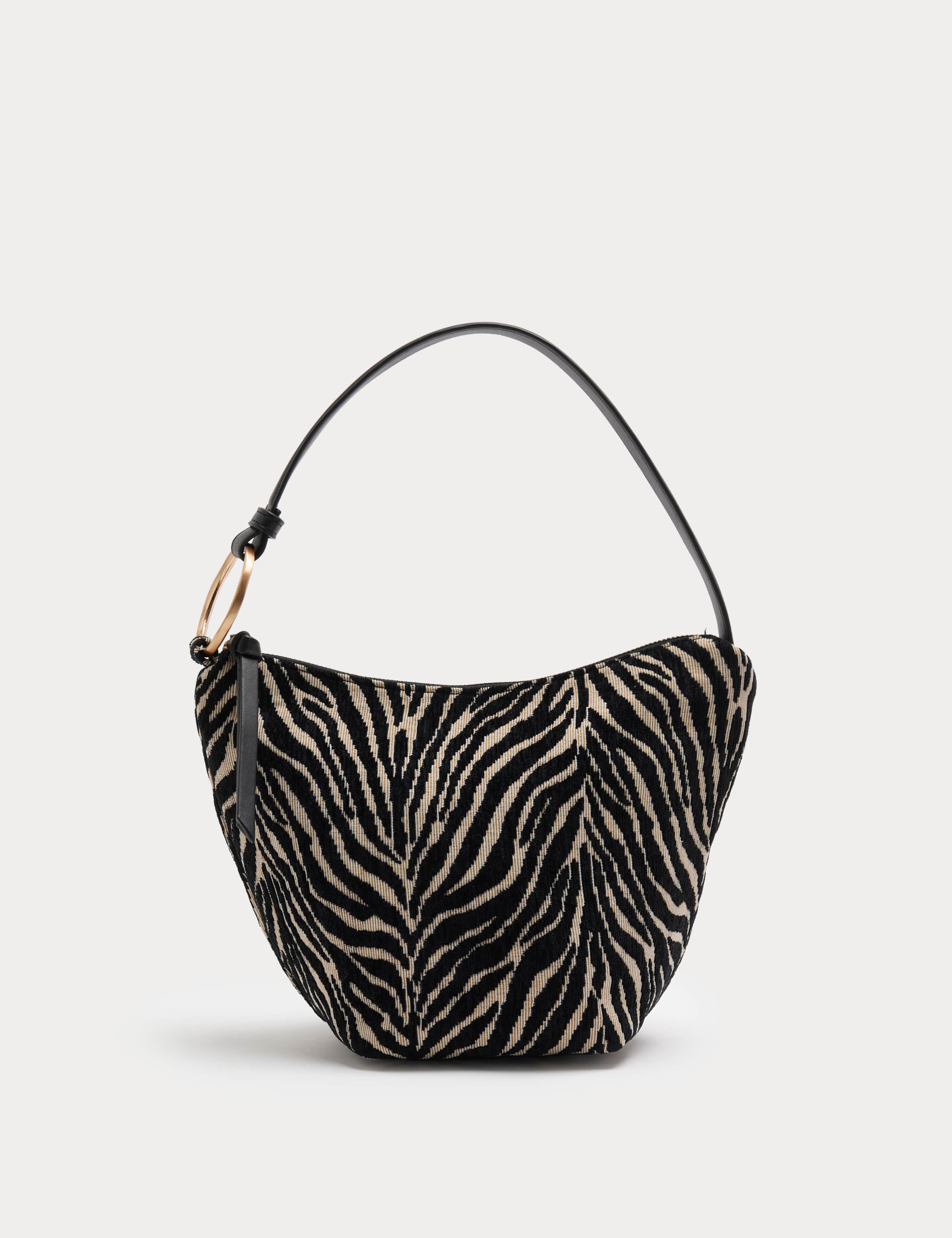 Jacquard Zebra Print Mini Shoulder Bag 1 of 3