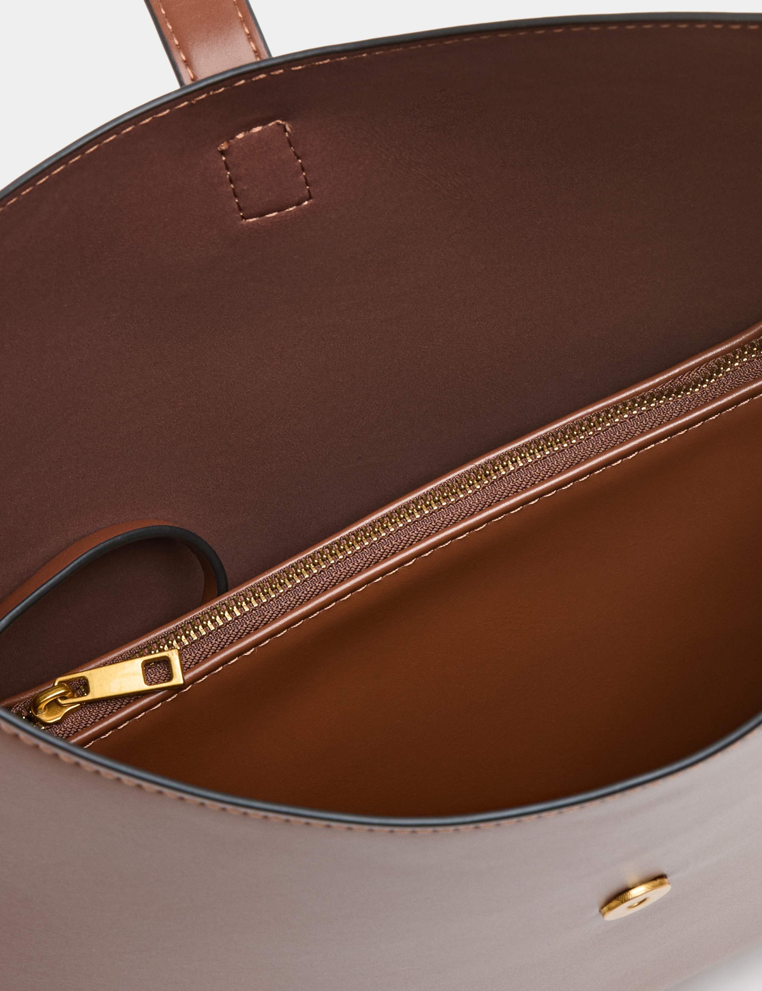 Stitch Detail Top Handle Shoulder Bag 3 of 4