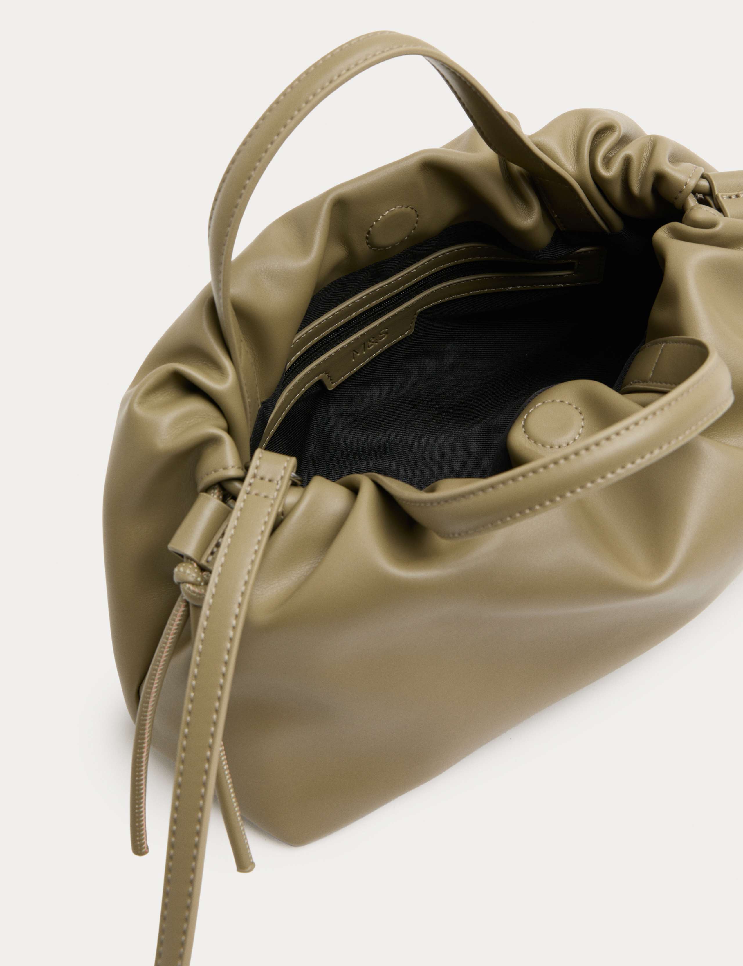 Faux Leather Slouchy Cross Body Bag 2 of 3