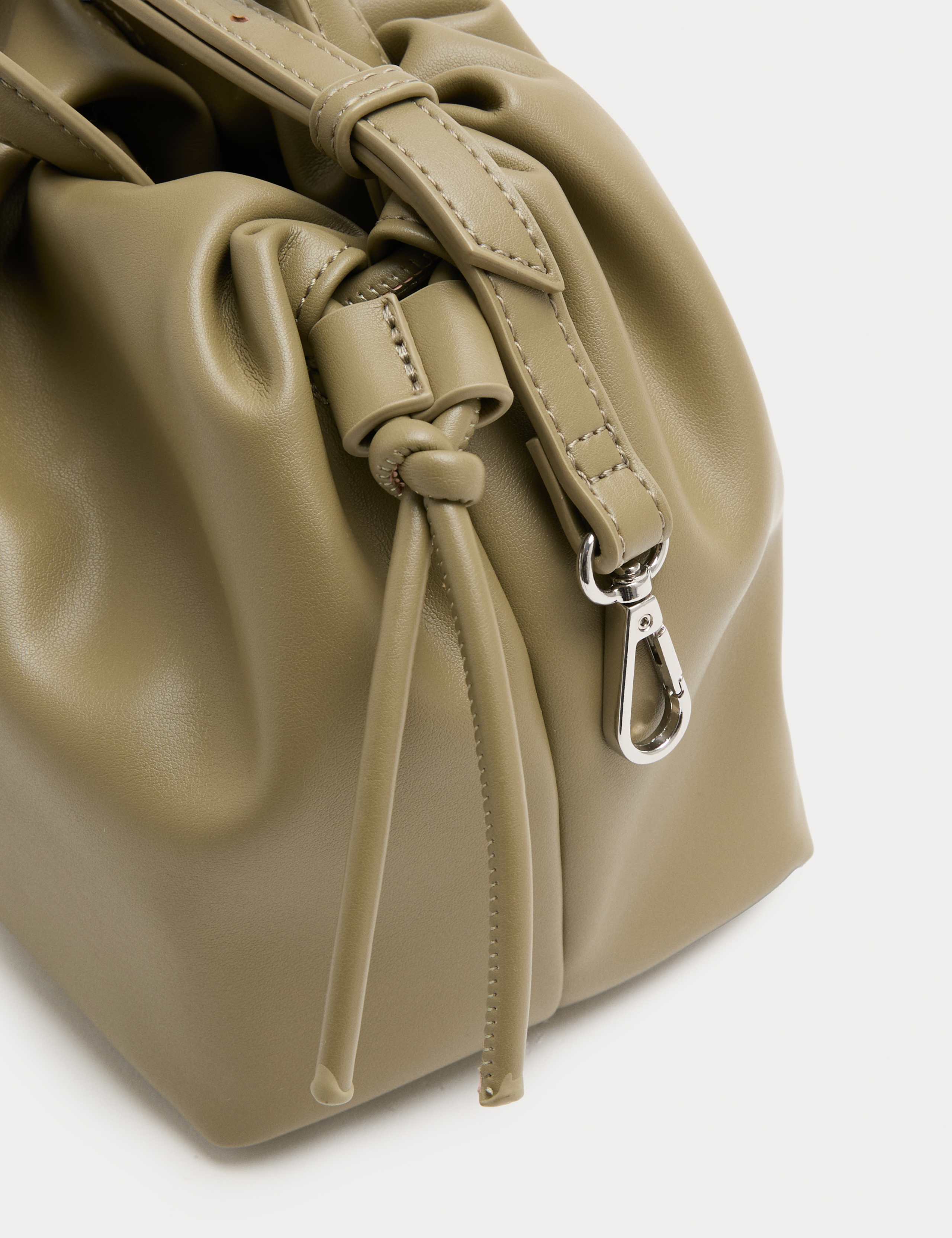 Faux Leather Slouchy Cross Body Bag 3 of 3