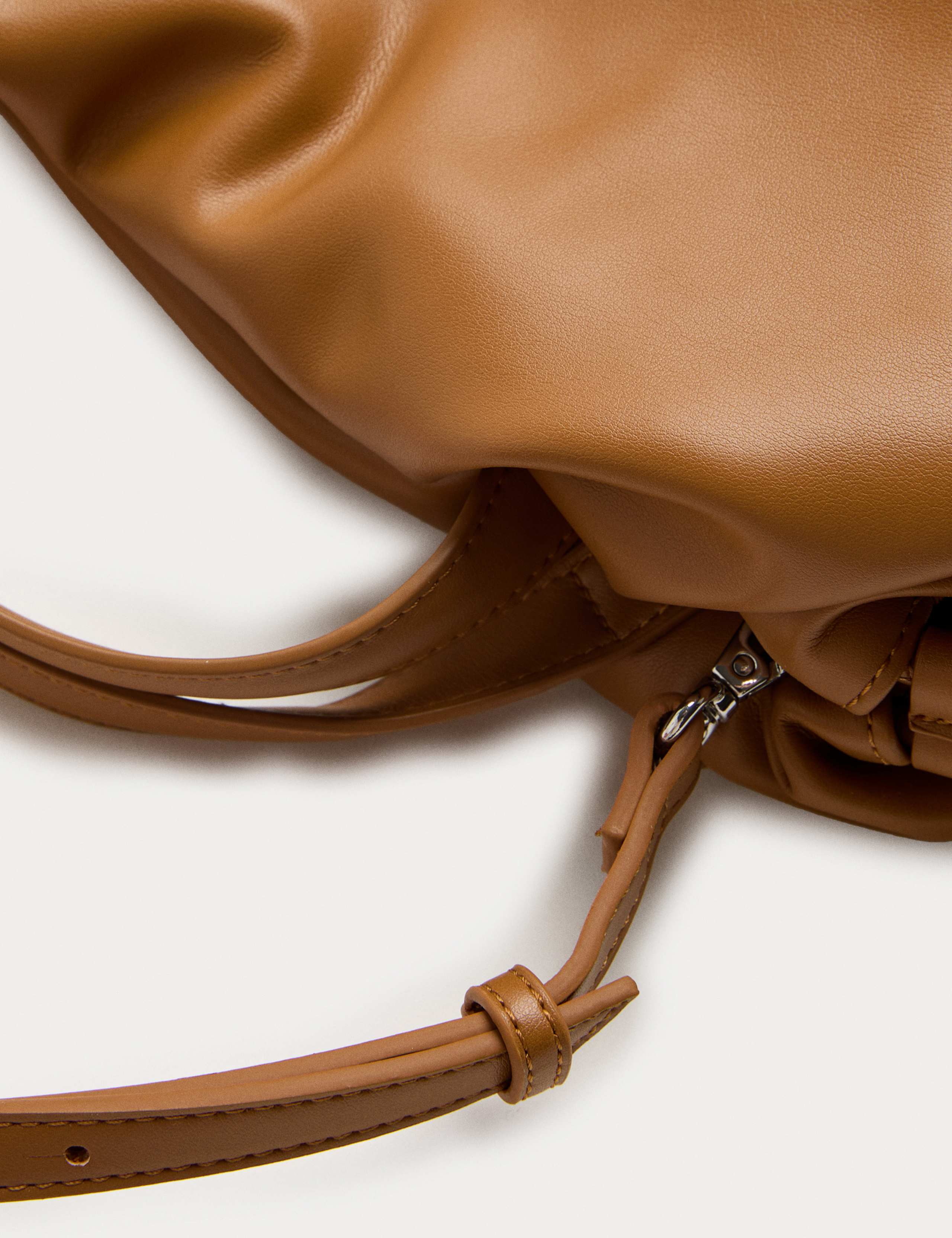 Faux Leather Slouchy Cross Body Bag 3 of 3