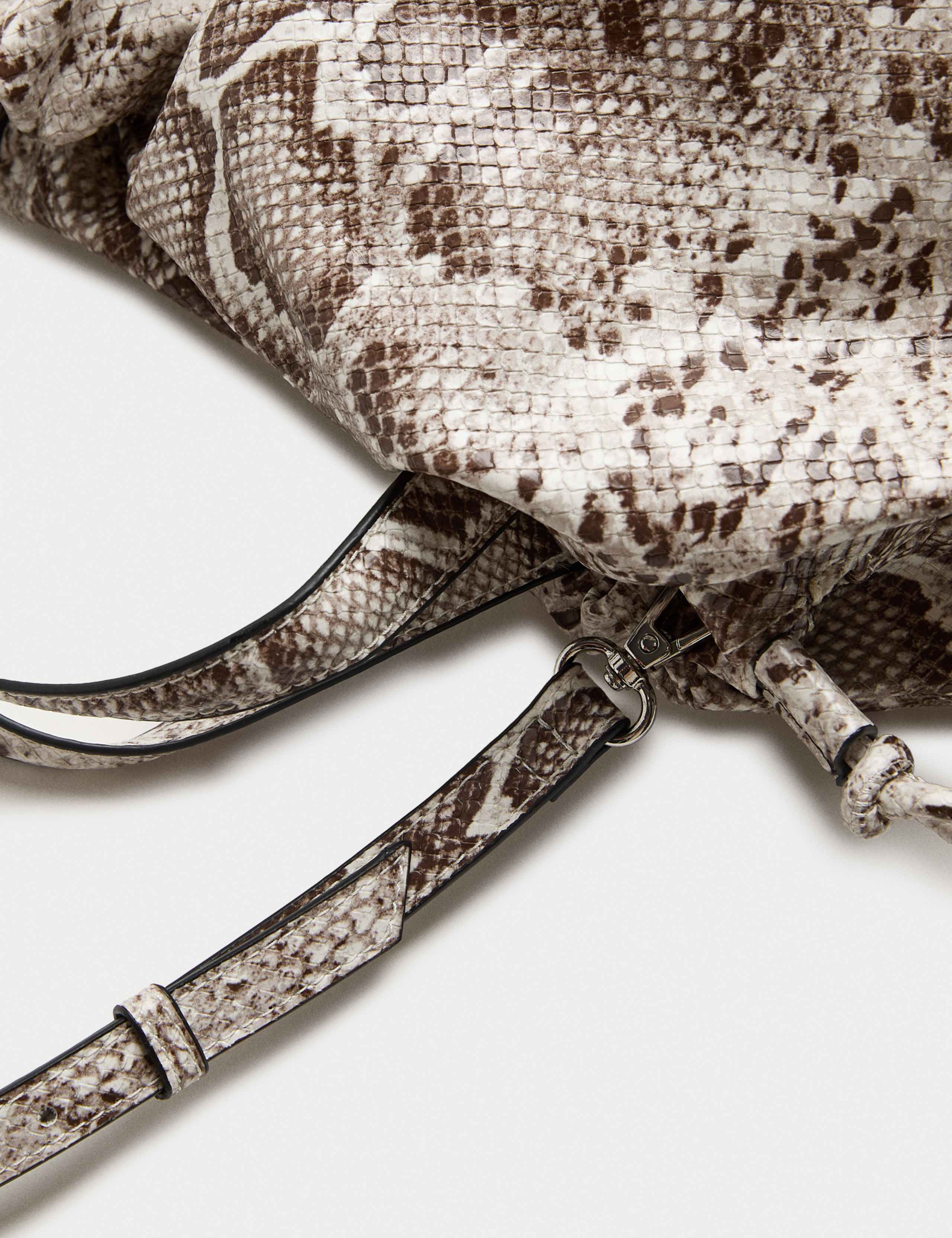 Faux Leather Slouchy Cross Body Bag 3 of 3