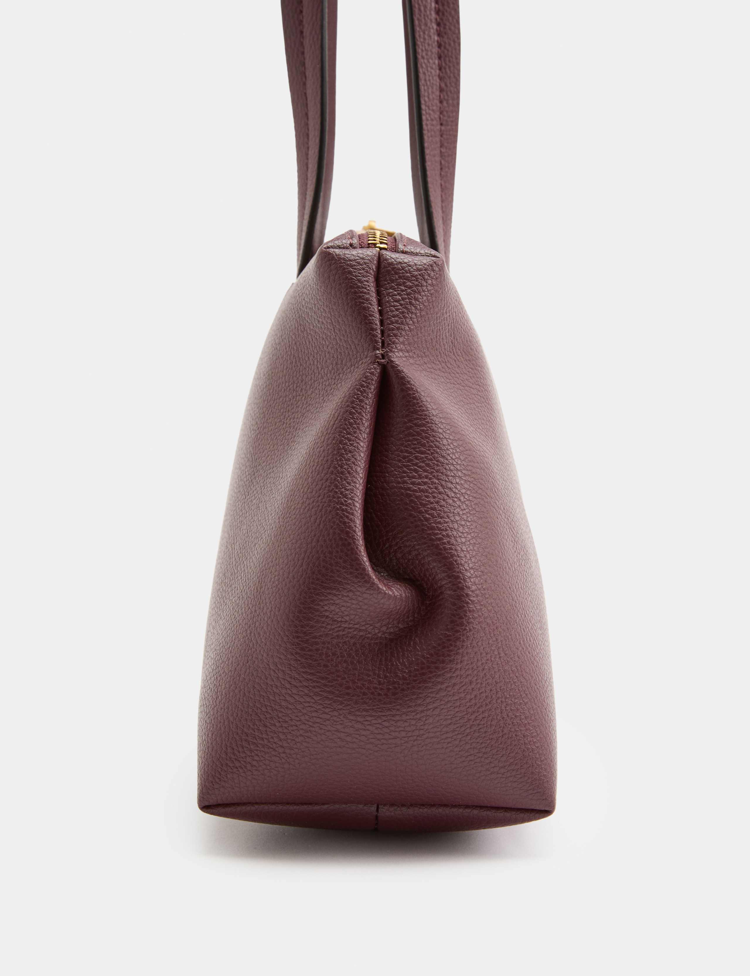 Leather Double Zip Grab Bowler Bag 2 of 4