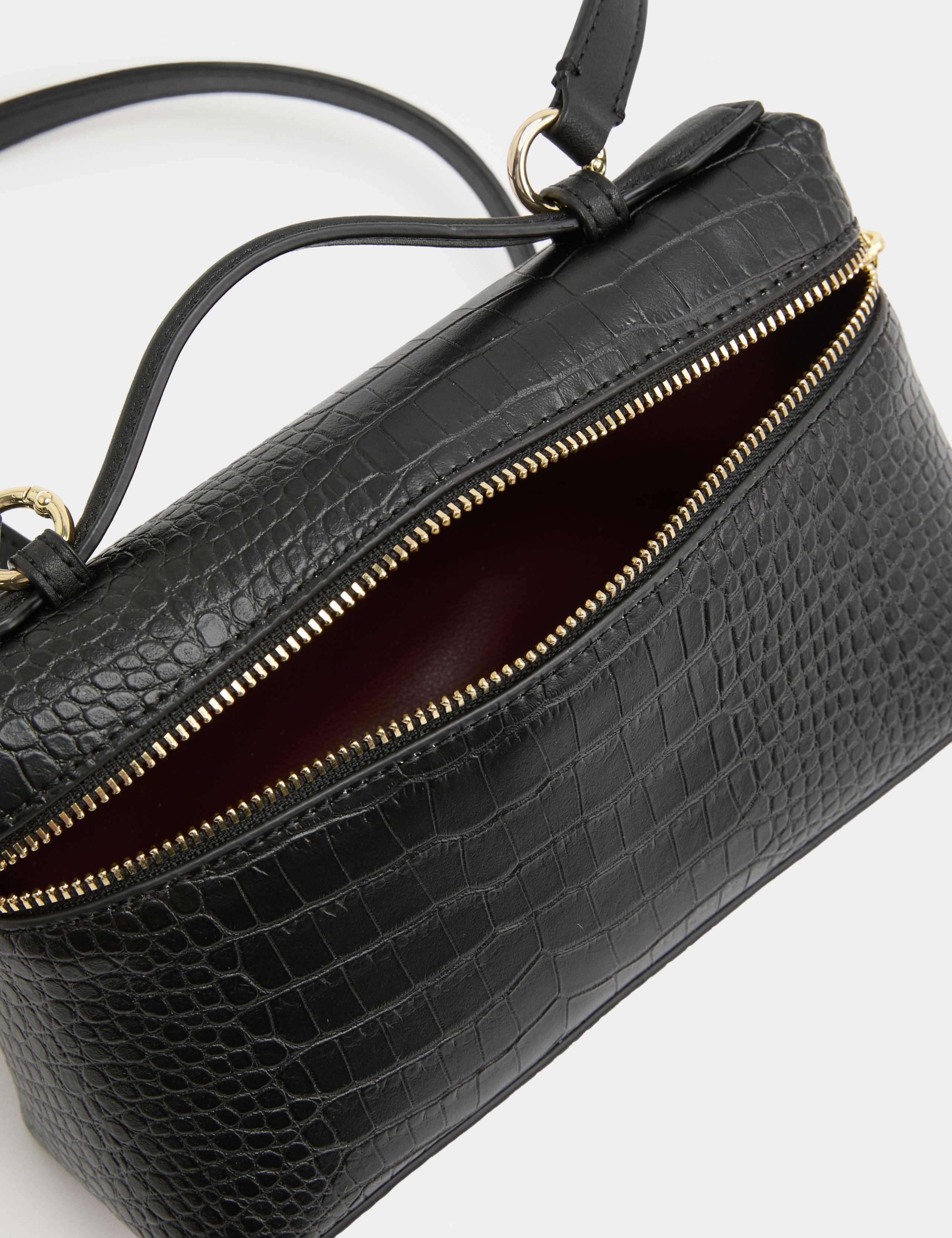 Croc Effect Vanity Cross Body Bag 3 of 4