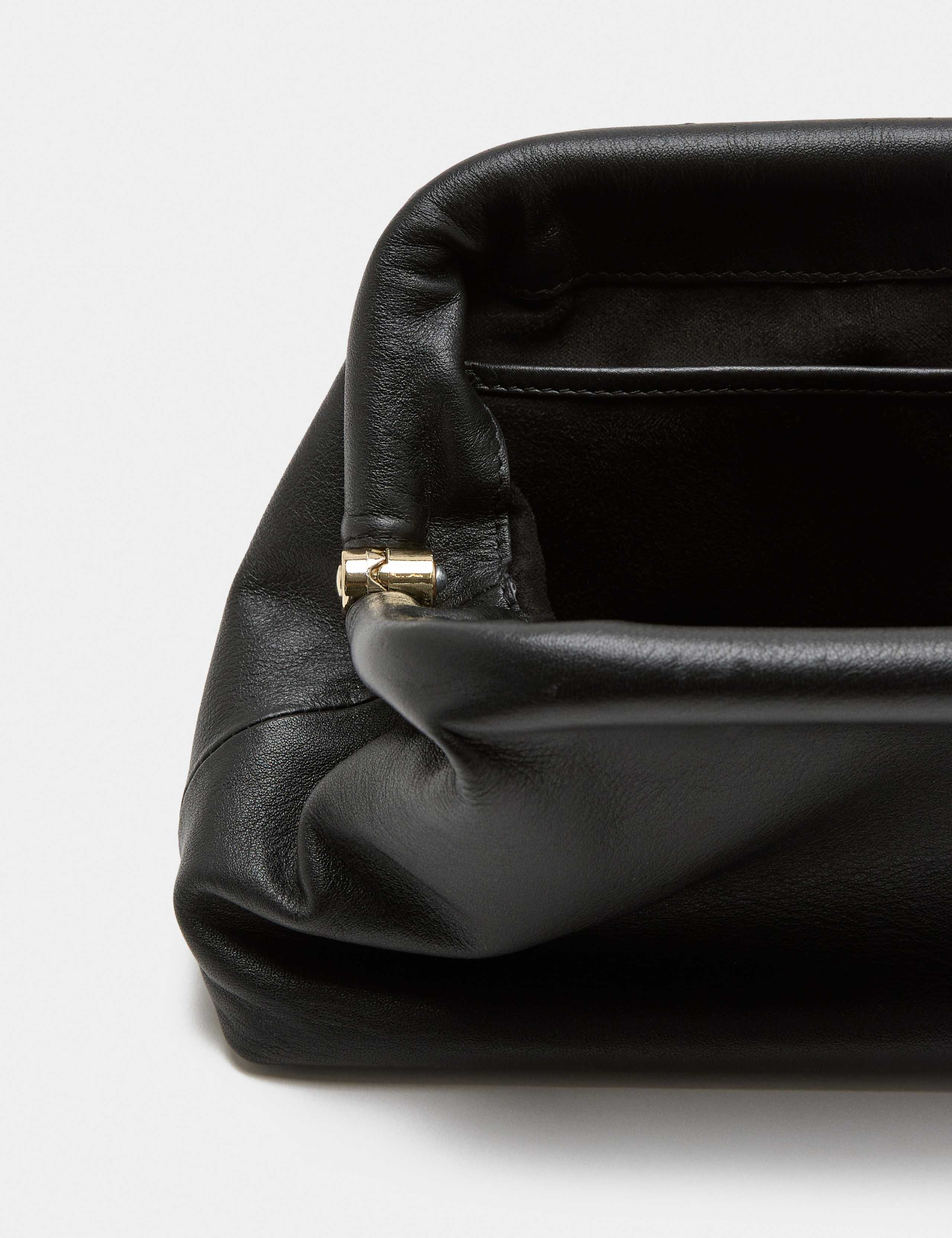 Leather Frame Clutch Bag 3 of 4