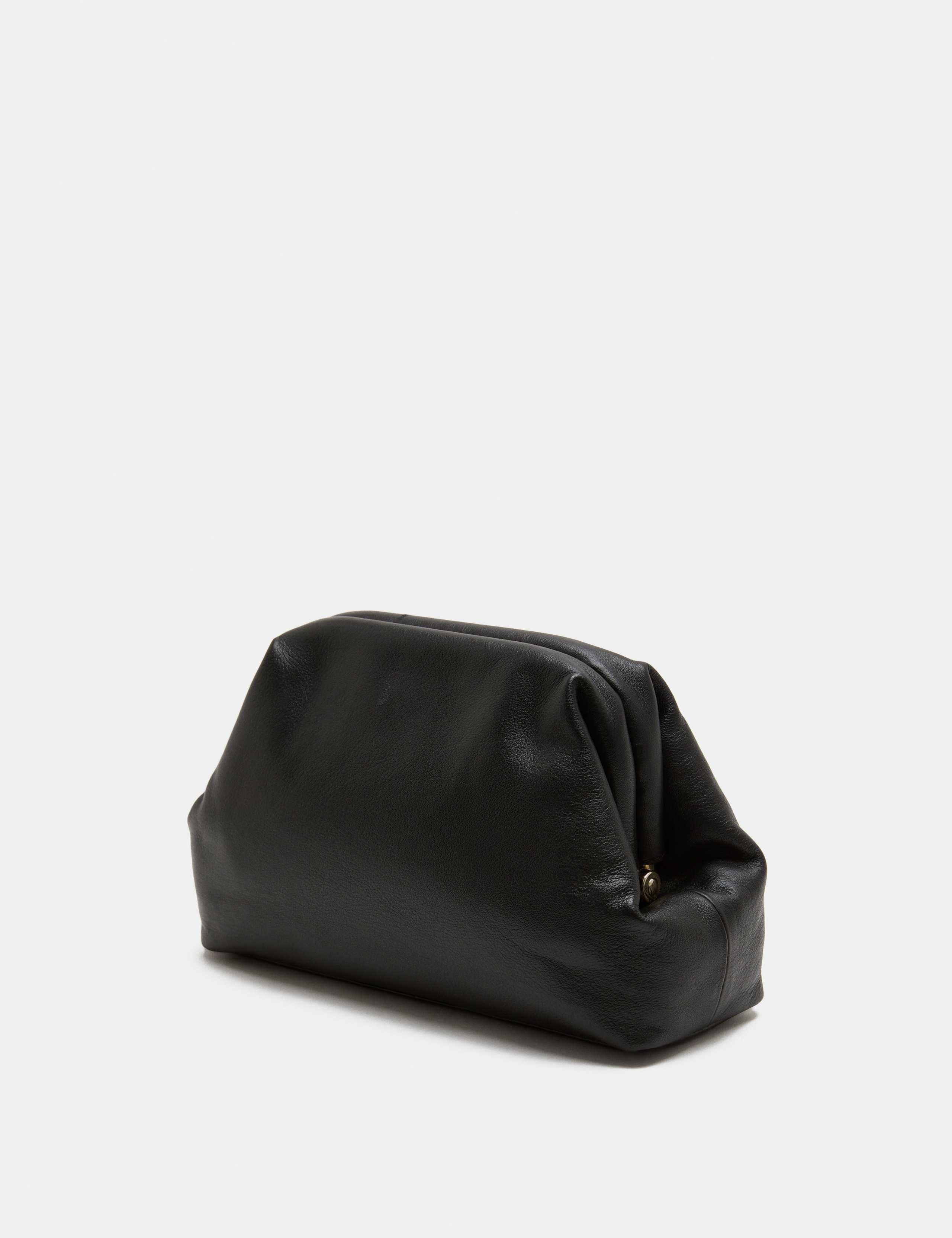 Leather Frame Clutch Bag 1 of 4