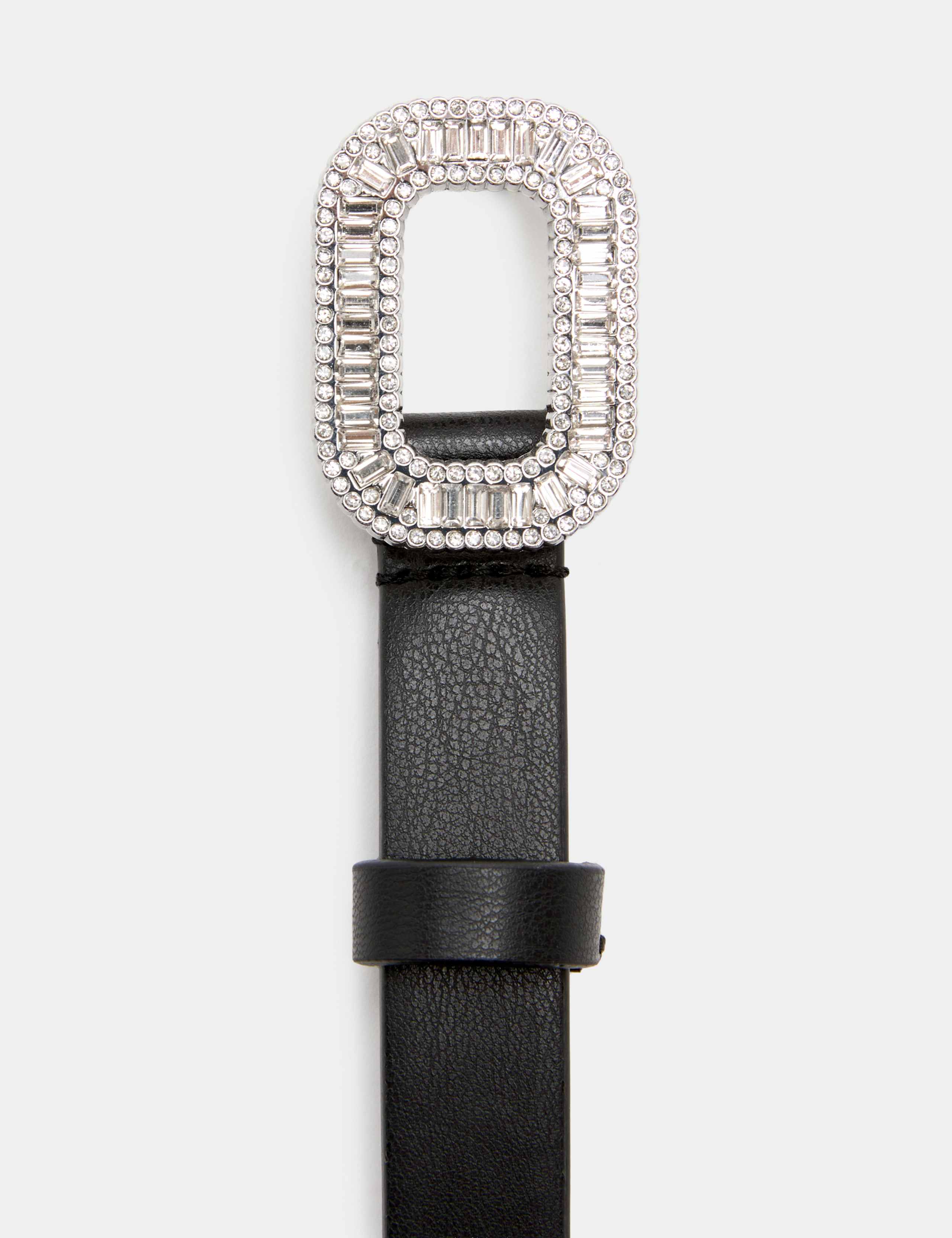 Faux Leather Embellished Jeans Belt 2 of 2