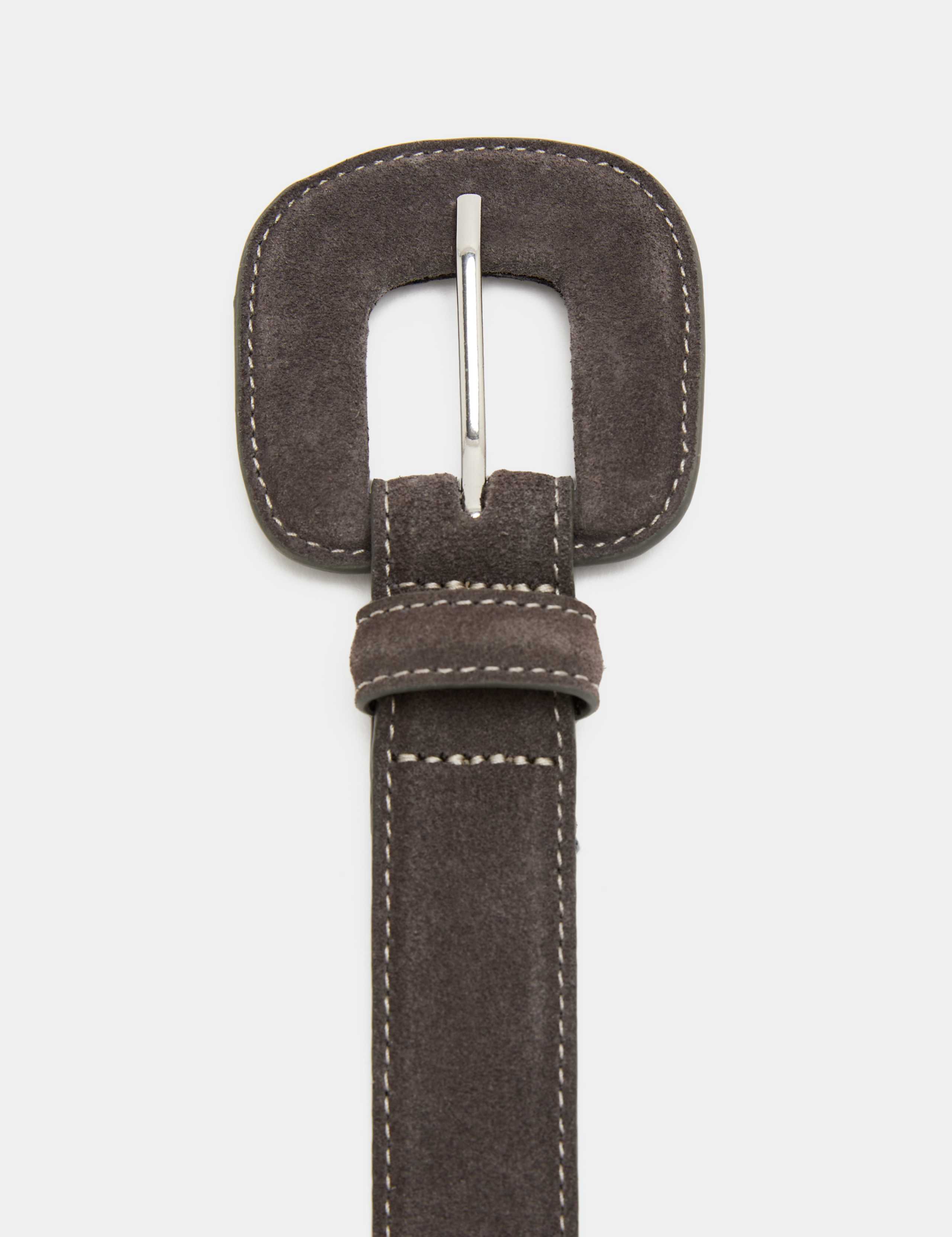 Suede Self Covered Buckle Belt 2 of 2