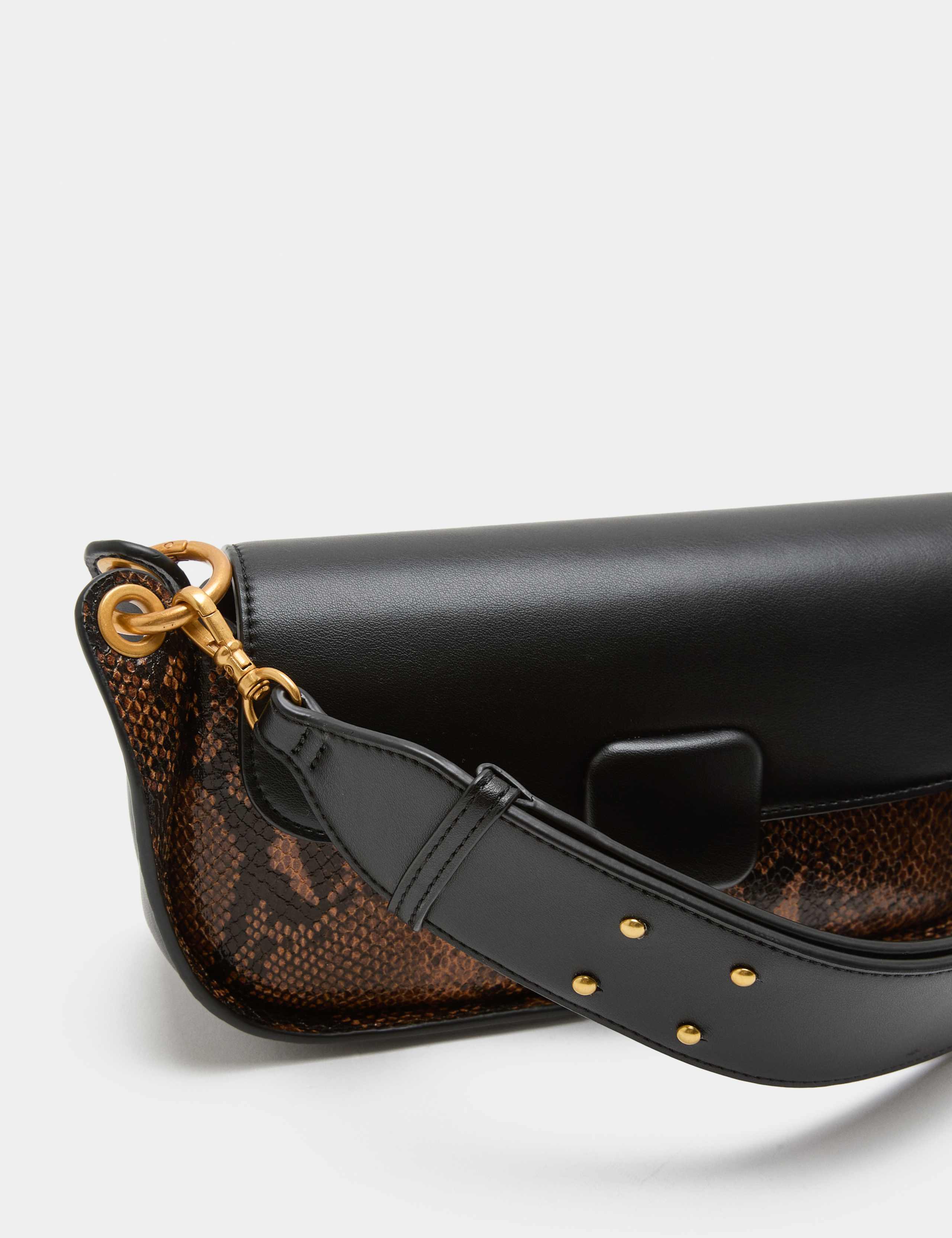 Snake Print Colour Block Shoulder Bag 2 of 3