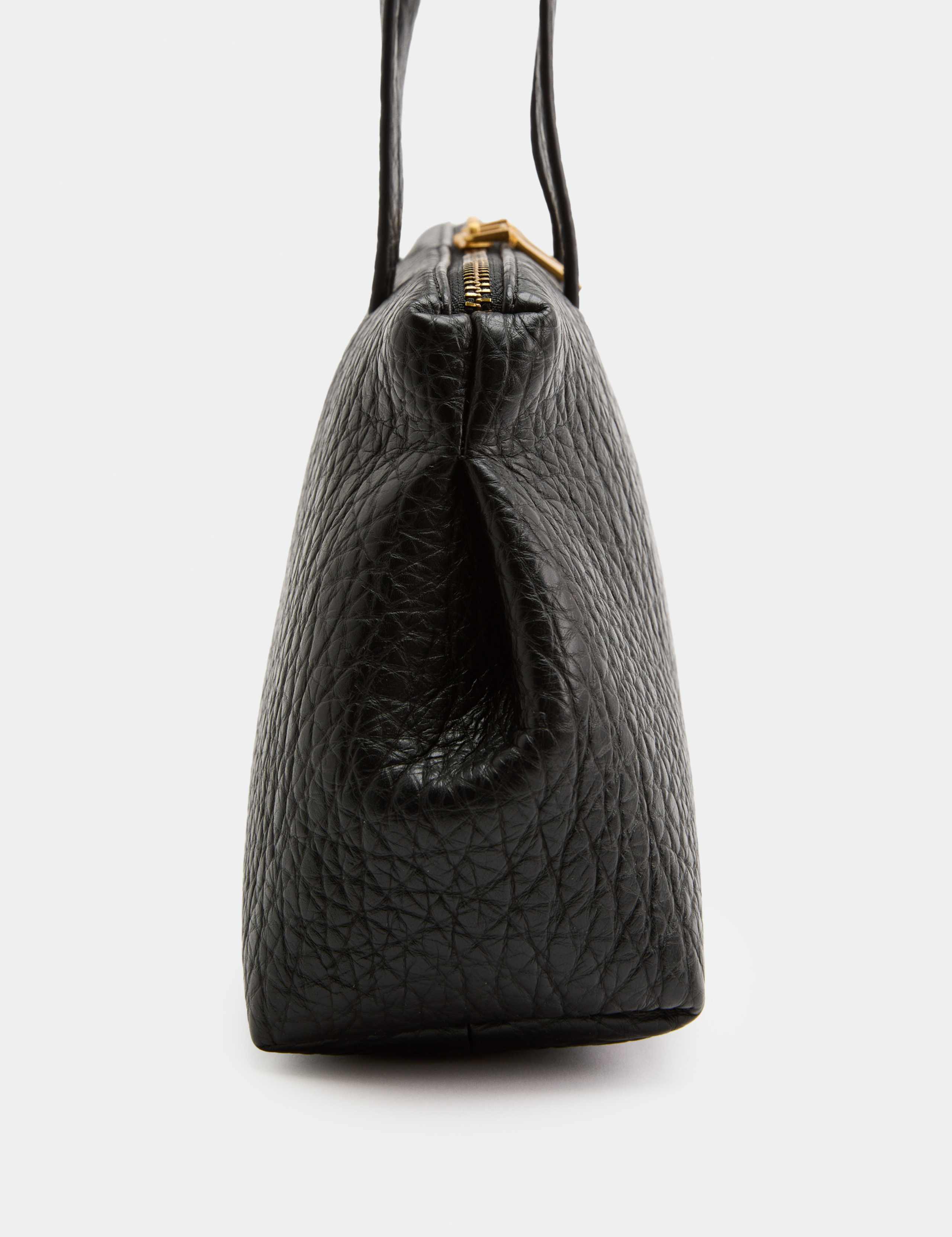 Textured Double Zip Grab Bowler Bag 2 of 4