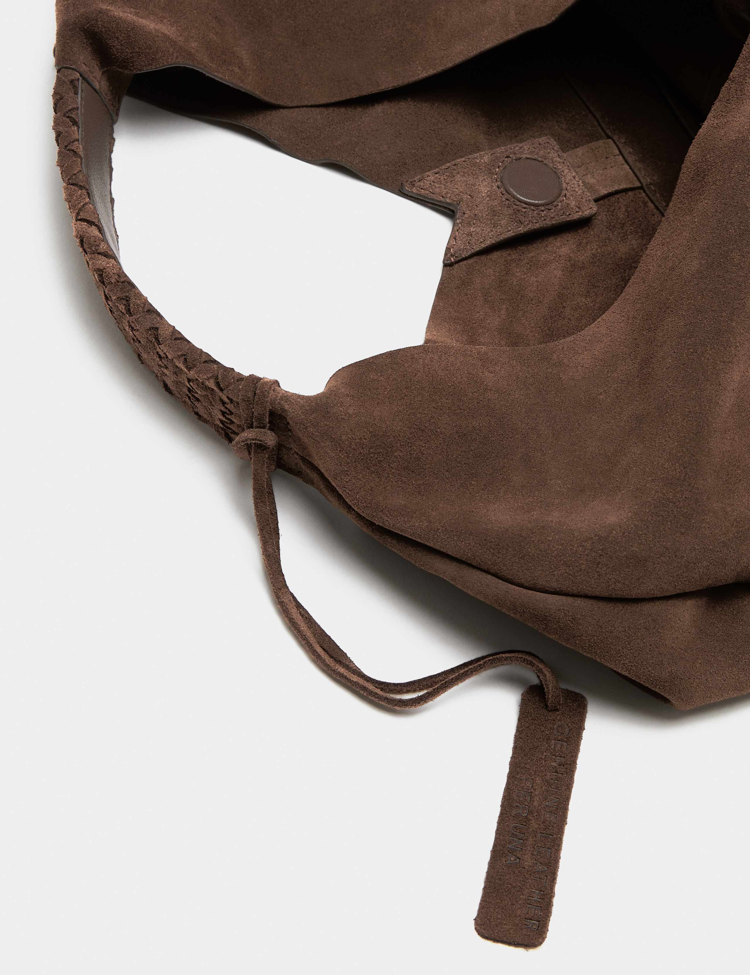 Suede Slouch Shoulder Bag 4 of 6