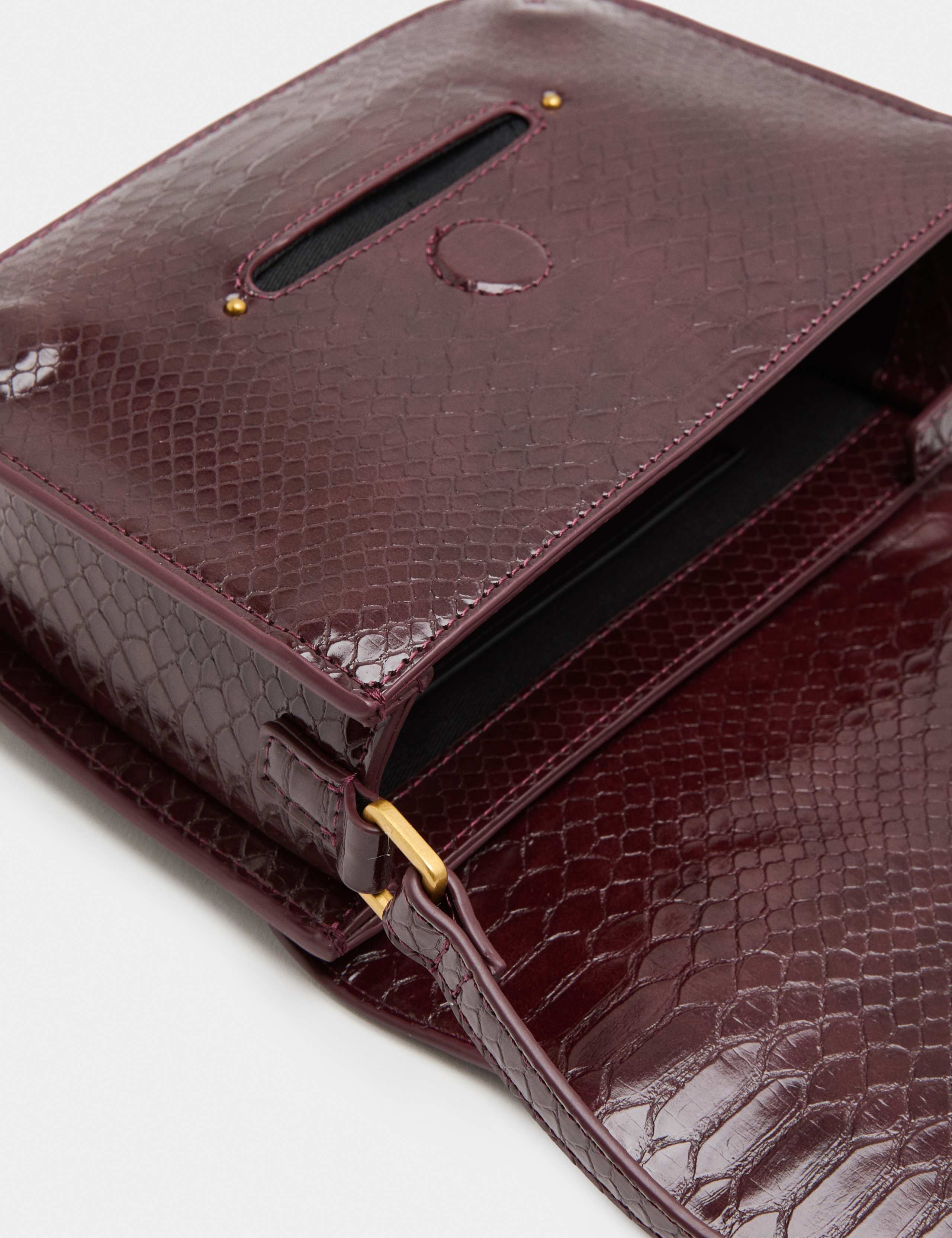 Faux Leather Animal Print Cross Body Bag 3 of 3