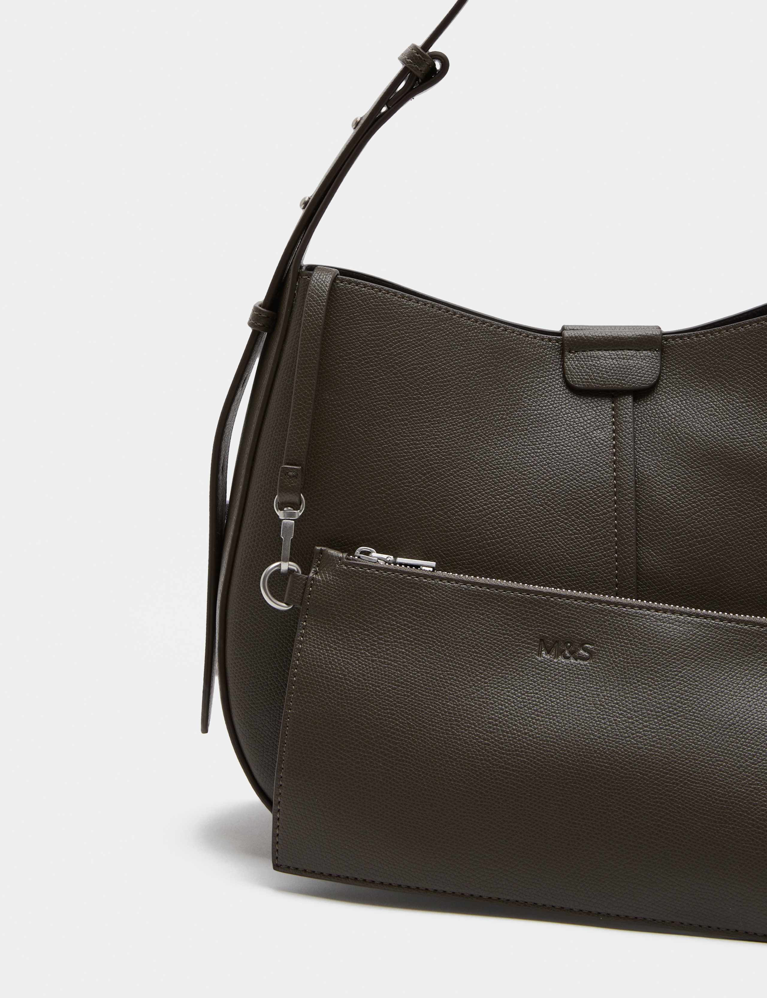 Faux Leather Saddle Bag 2 of 4