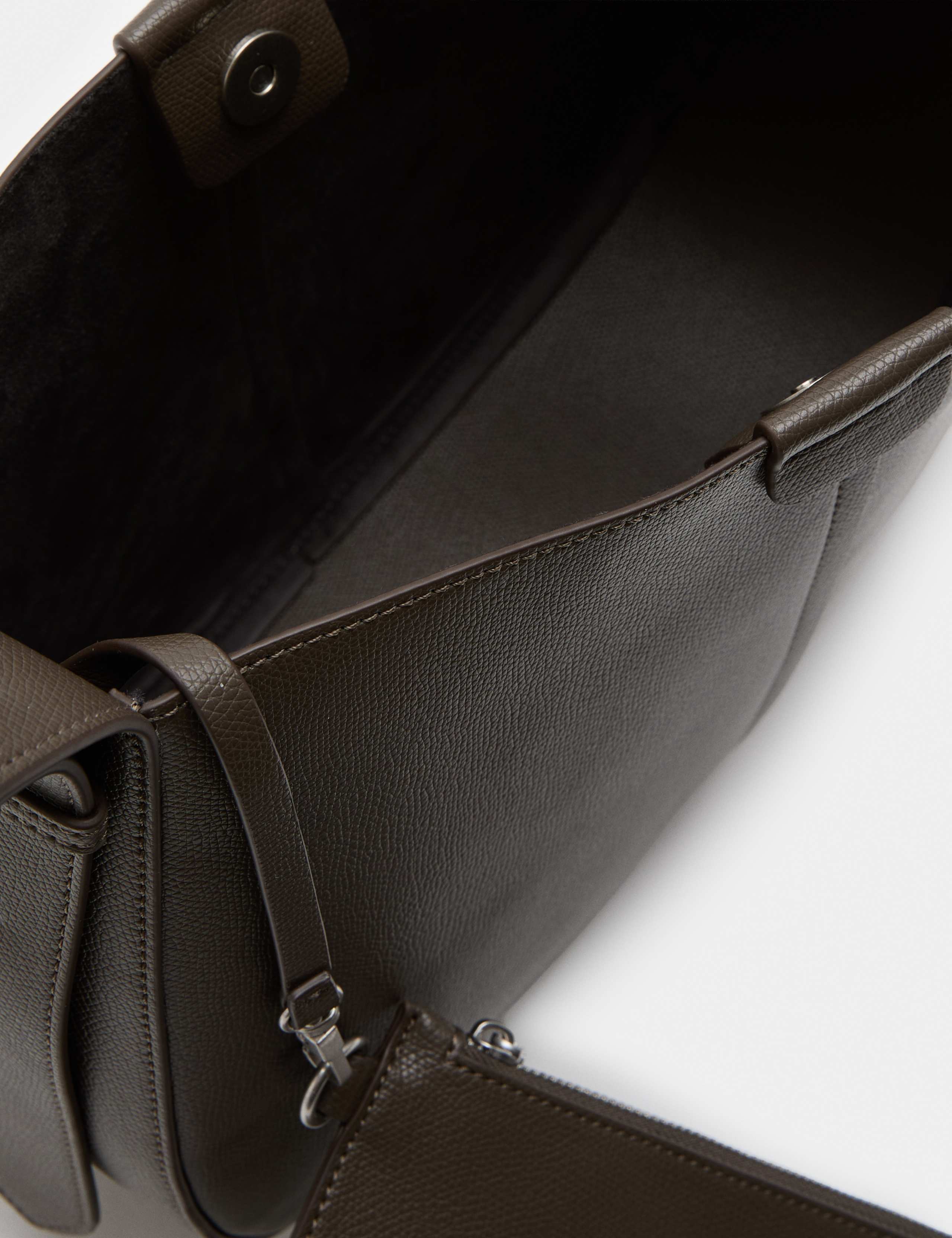 Faux Leather Saddle Bag 3 of 4