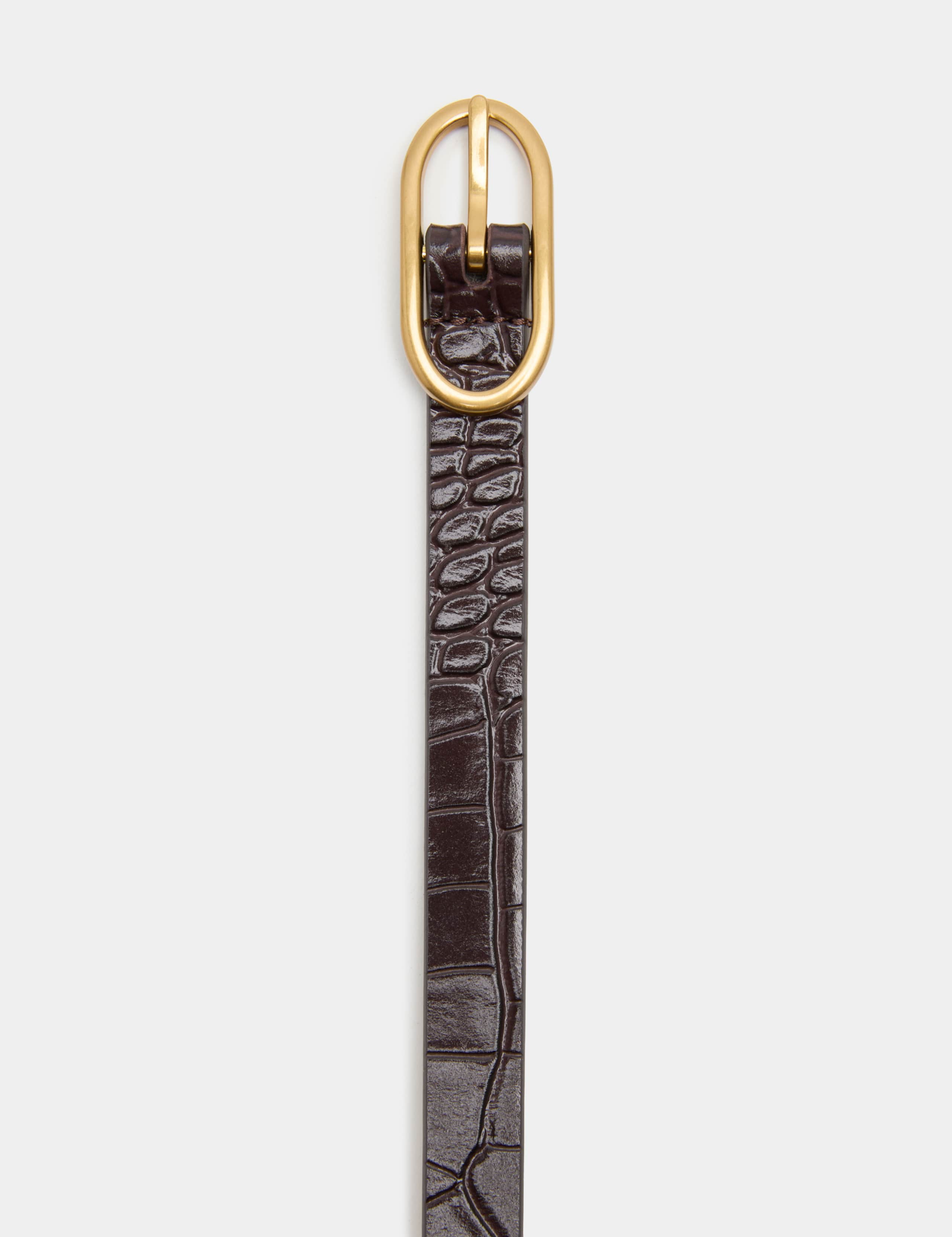 Croc Effect Skinny Jeans Belt 2 of 2