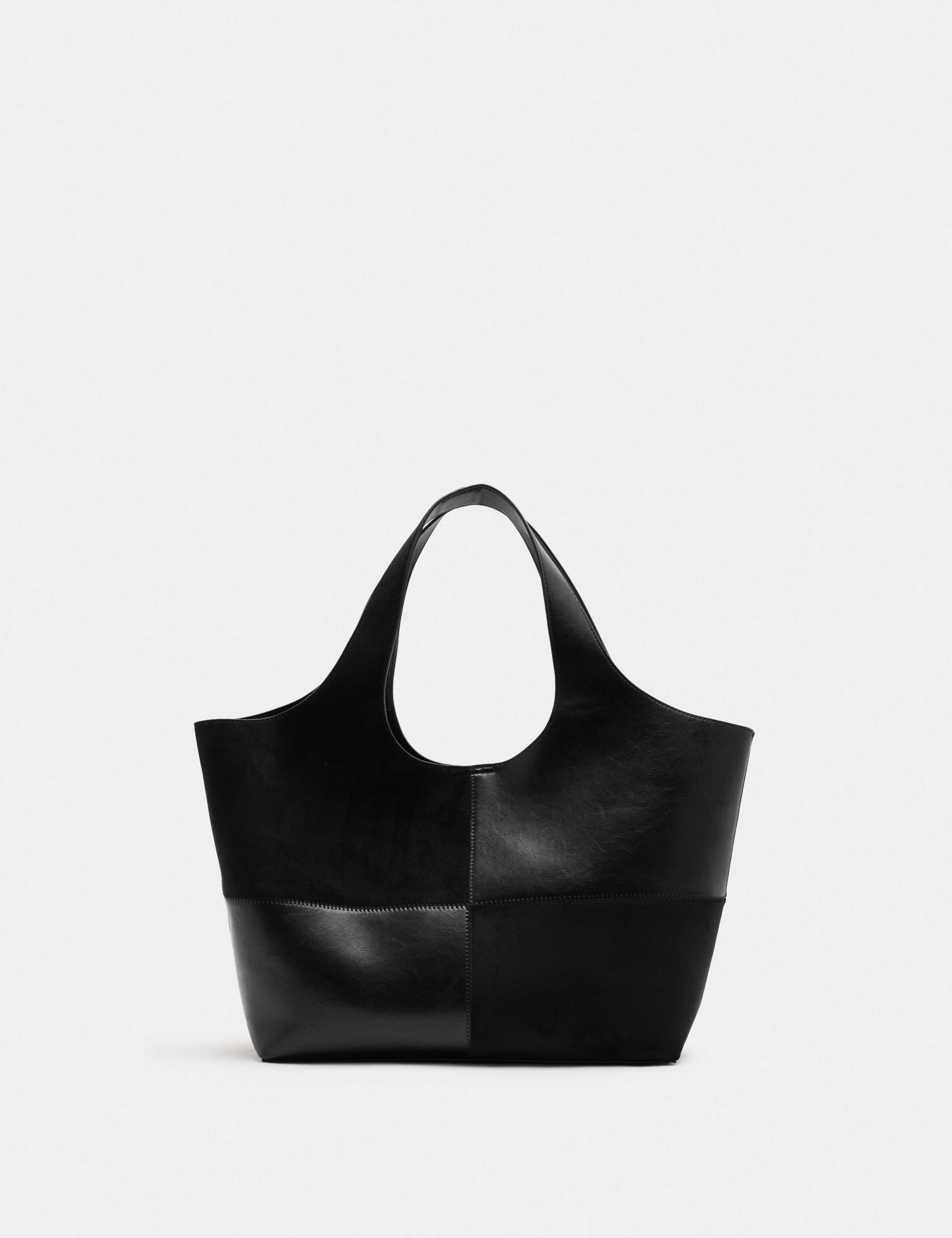 Faux Leather Patchwork Tote Bag 1 of 3
