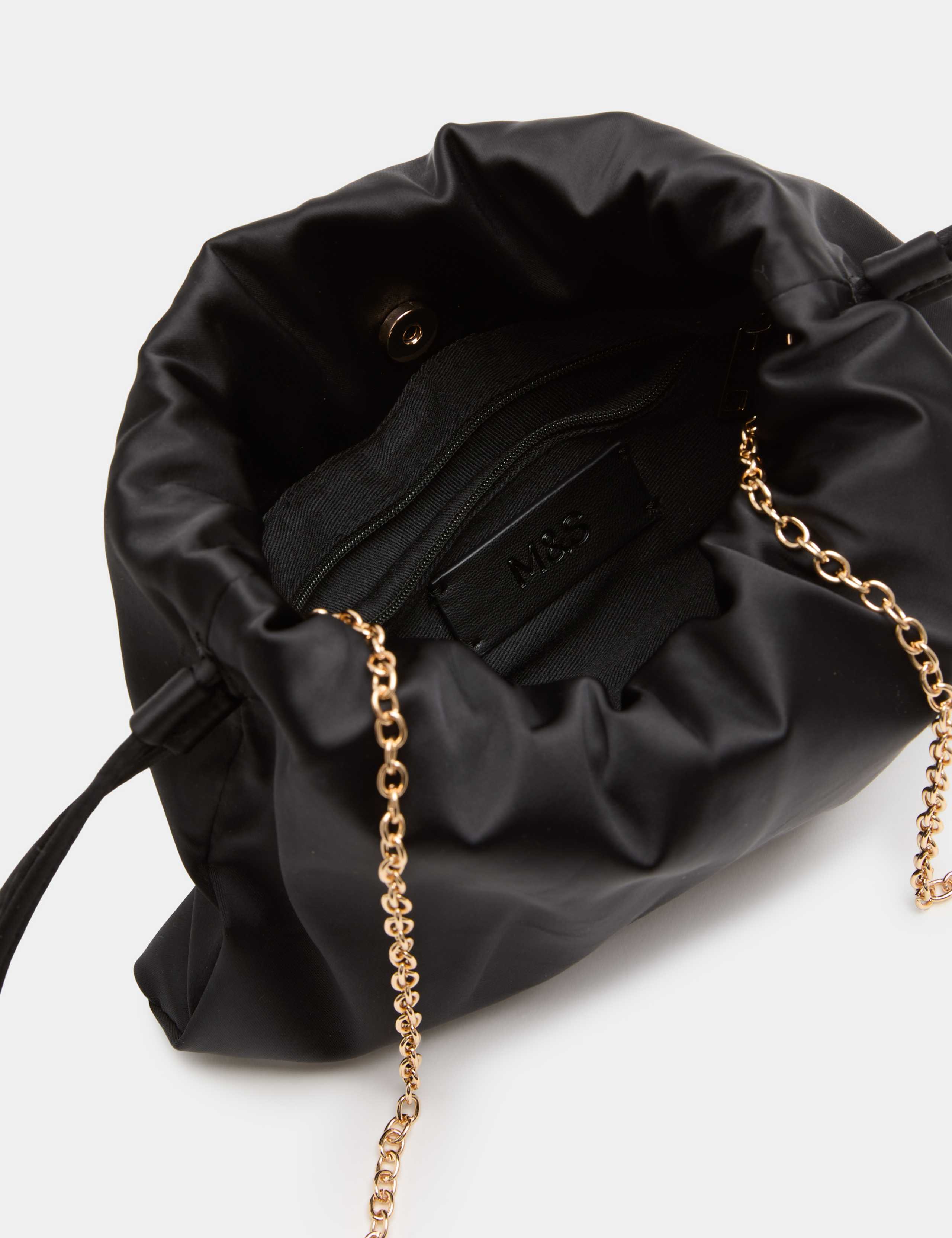 Satin Drawstring Clutch Bag 3 of 4