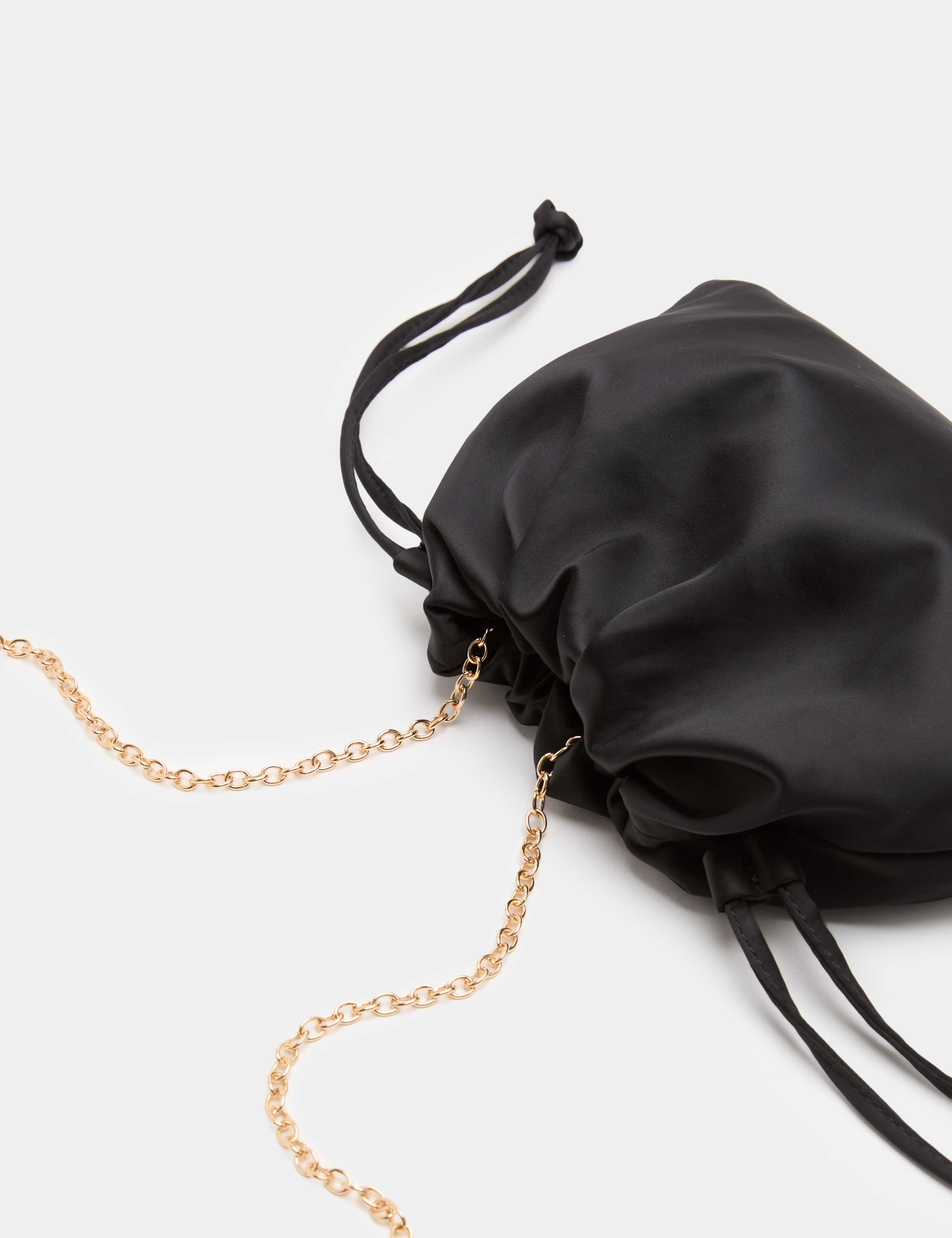Satin Drawstring Clutch Bag 4 of 4