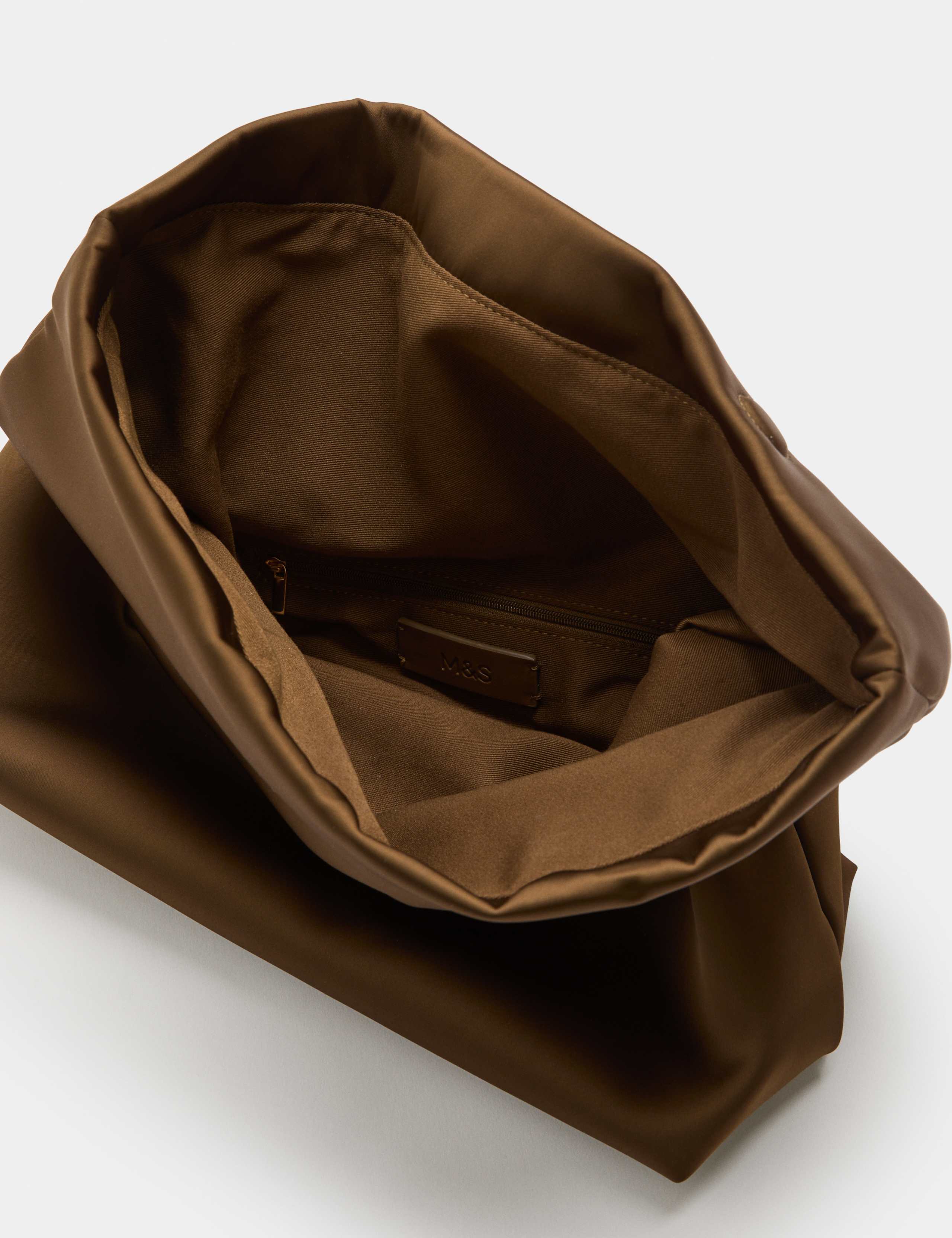 Satin Roll Clutch Bag 3 of 4