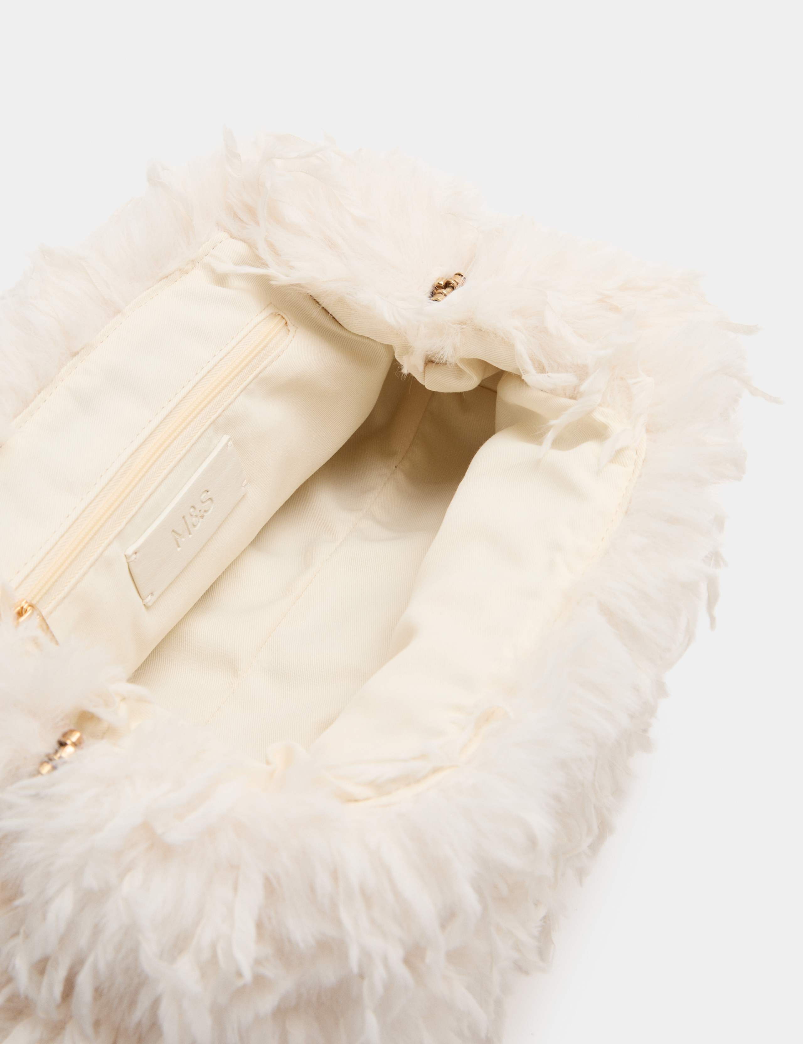 Textured Faux Fur Clutch Bag 4 of 4
