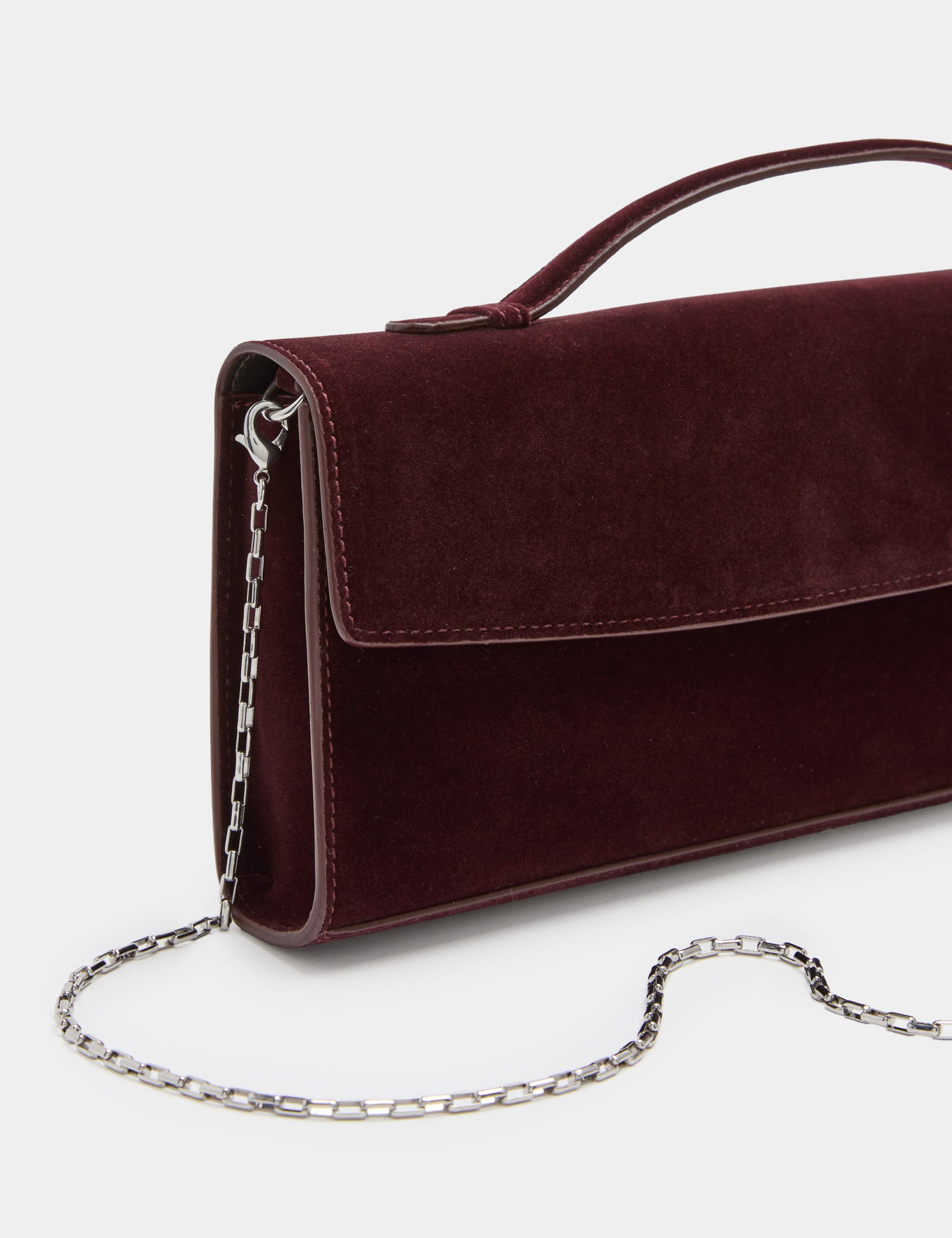 Velvet Top Handle Clutch Bag 2 of 3