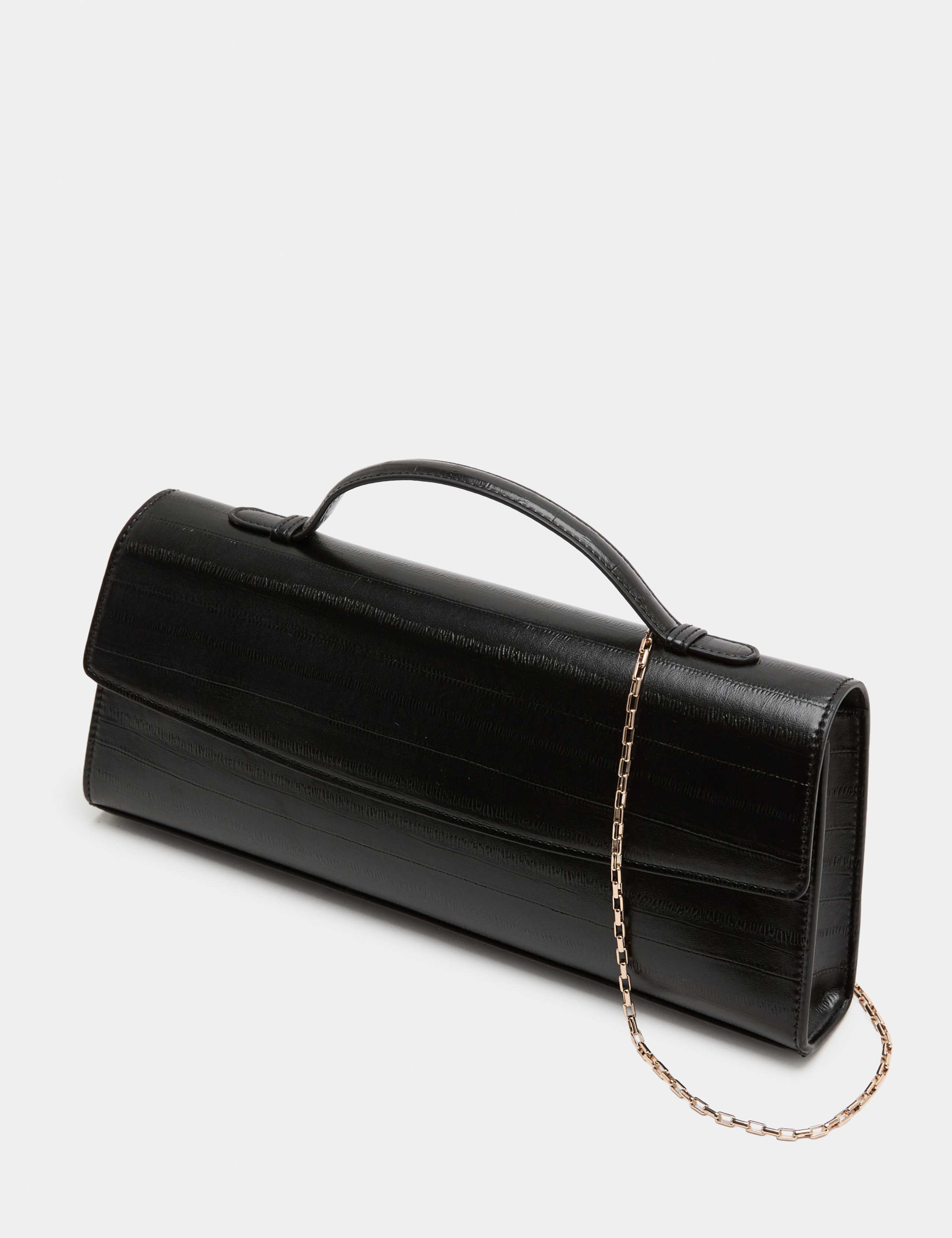 Faux Leather Chain Strap Clutch Bag 2 of 4