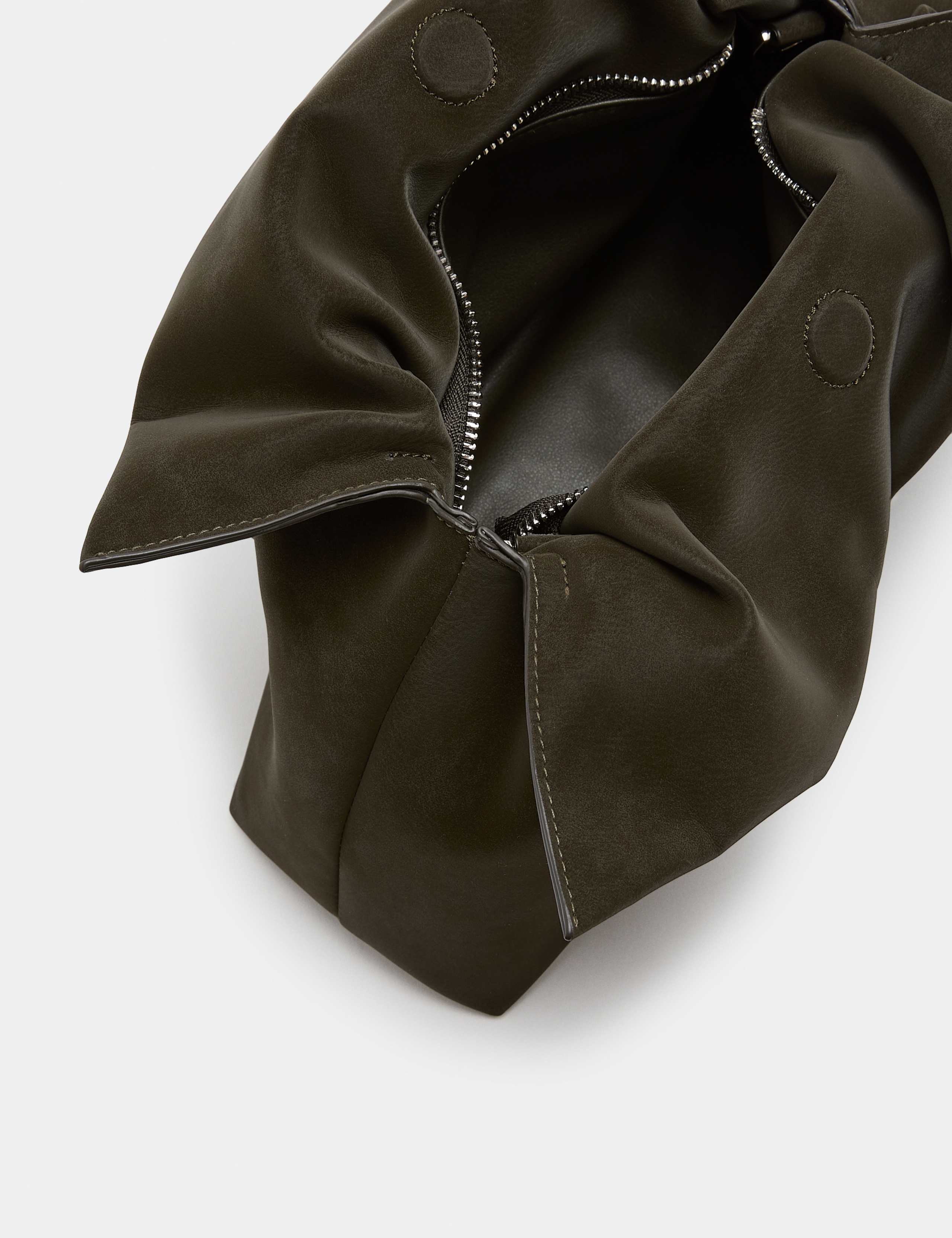 Faux Leather Drawstring Cross Body Bag 4 of 4
