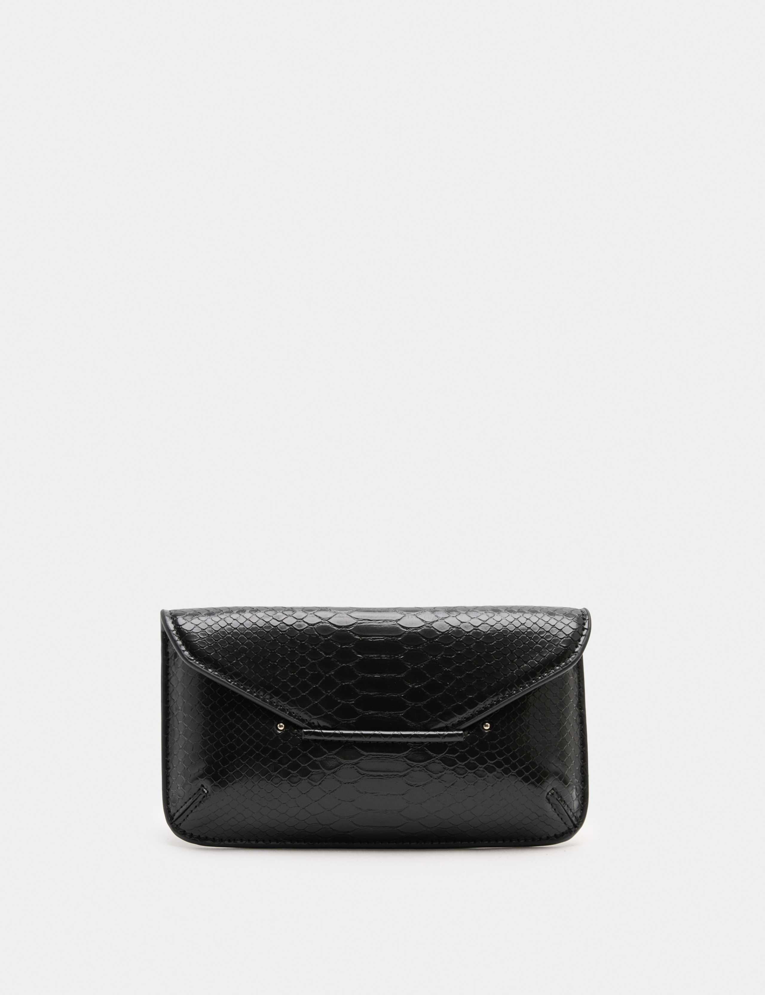 Faux Leather Snake Print Mini Clutch Bag 1 of 3