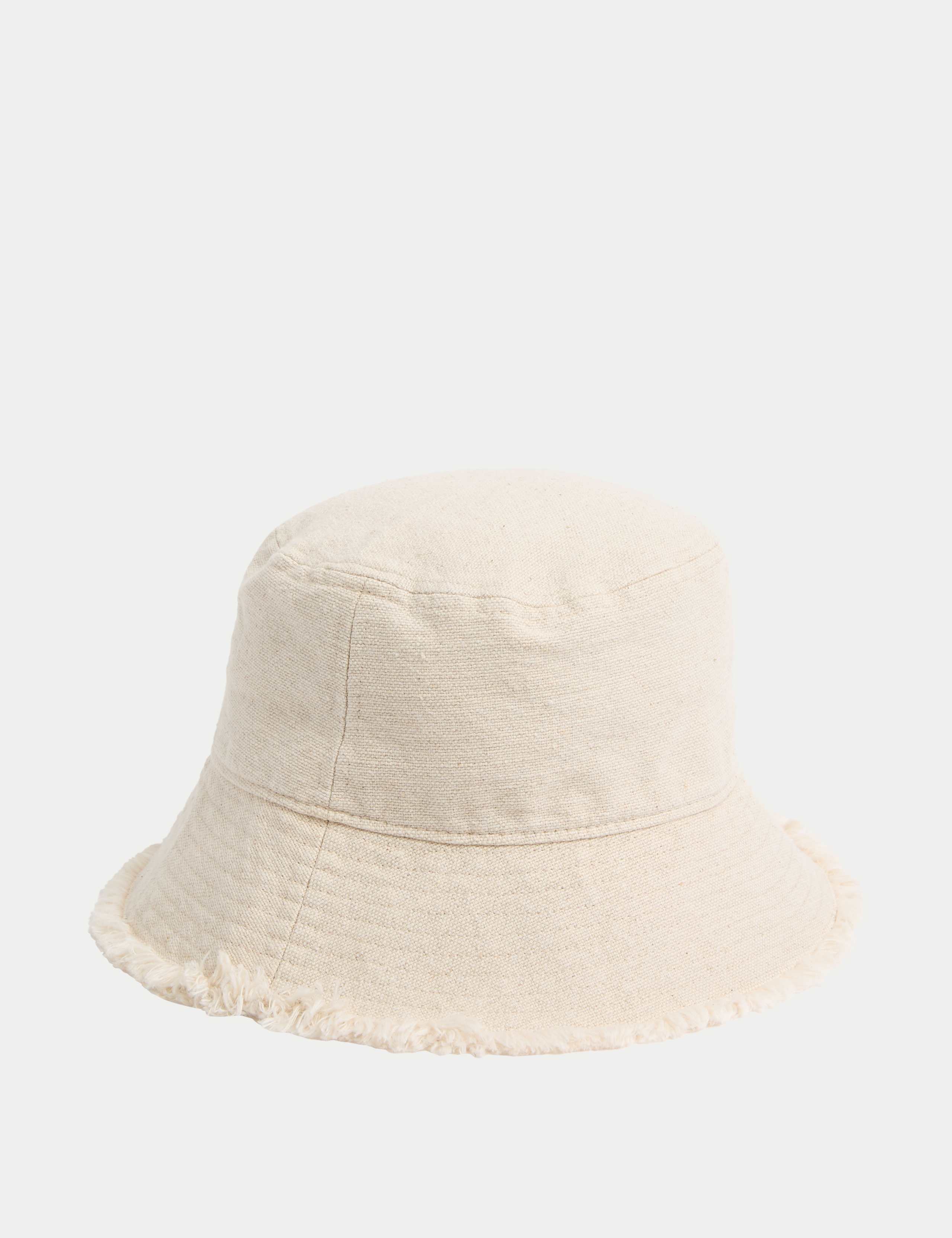 Cotton Rich Frayed Edge Bucket Hat 1 of 1