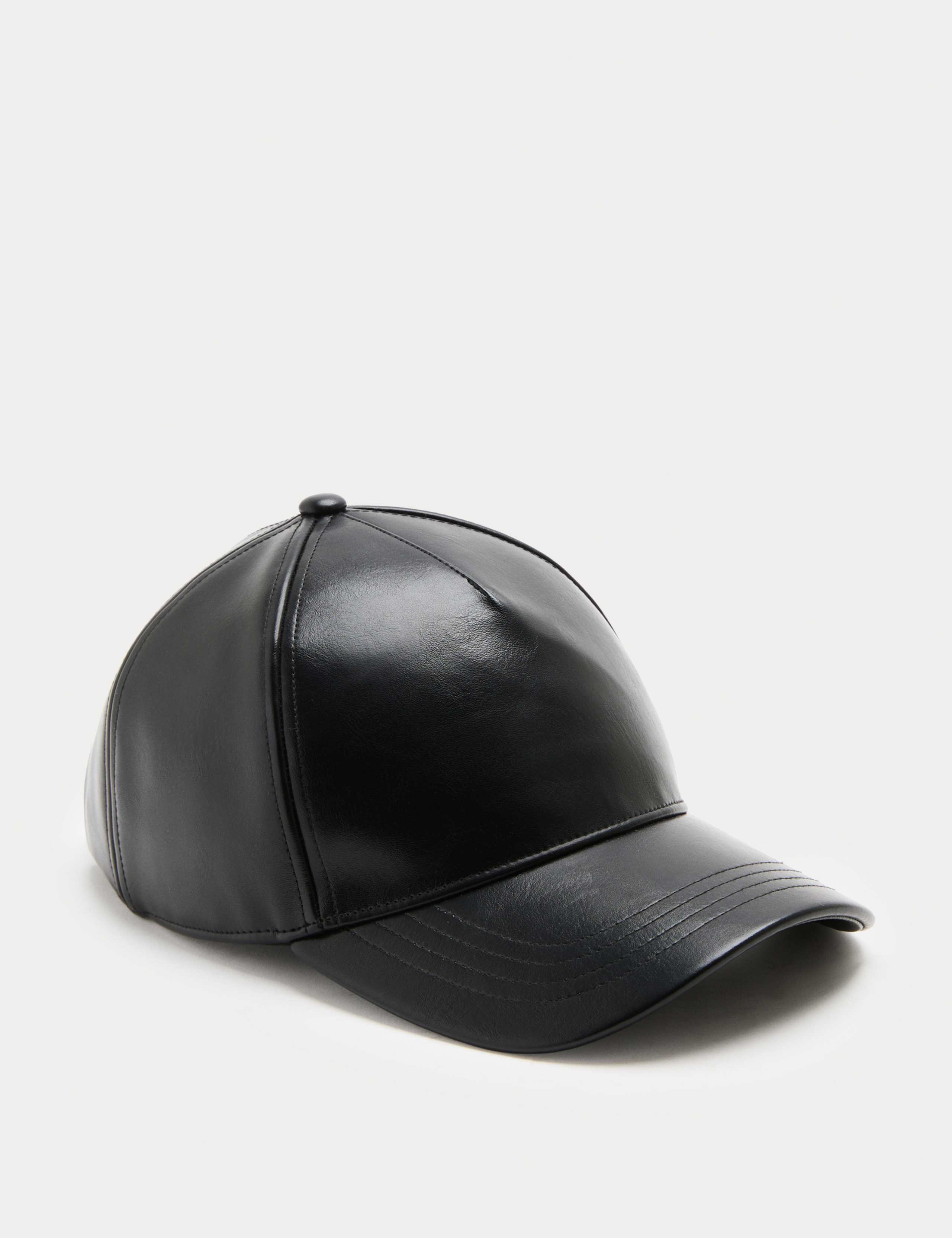 Faux Leather Baseball Cap 1 of 2