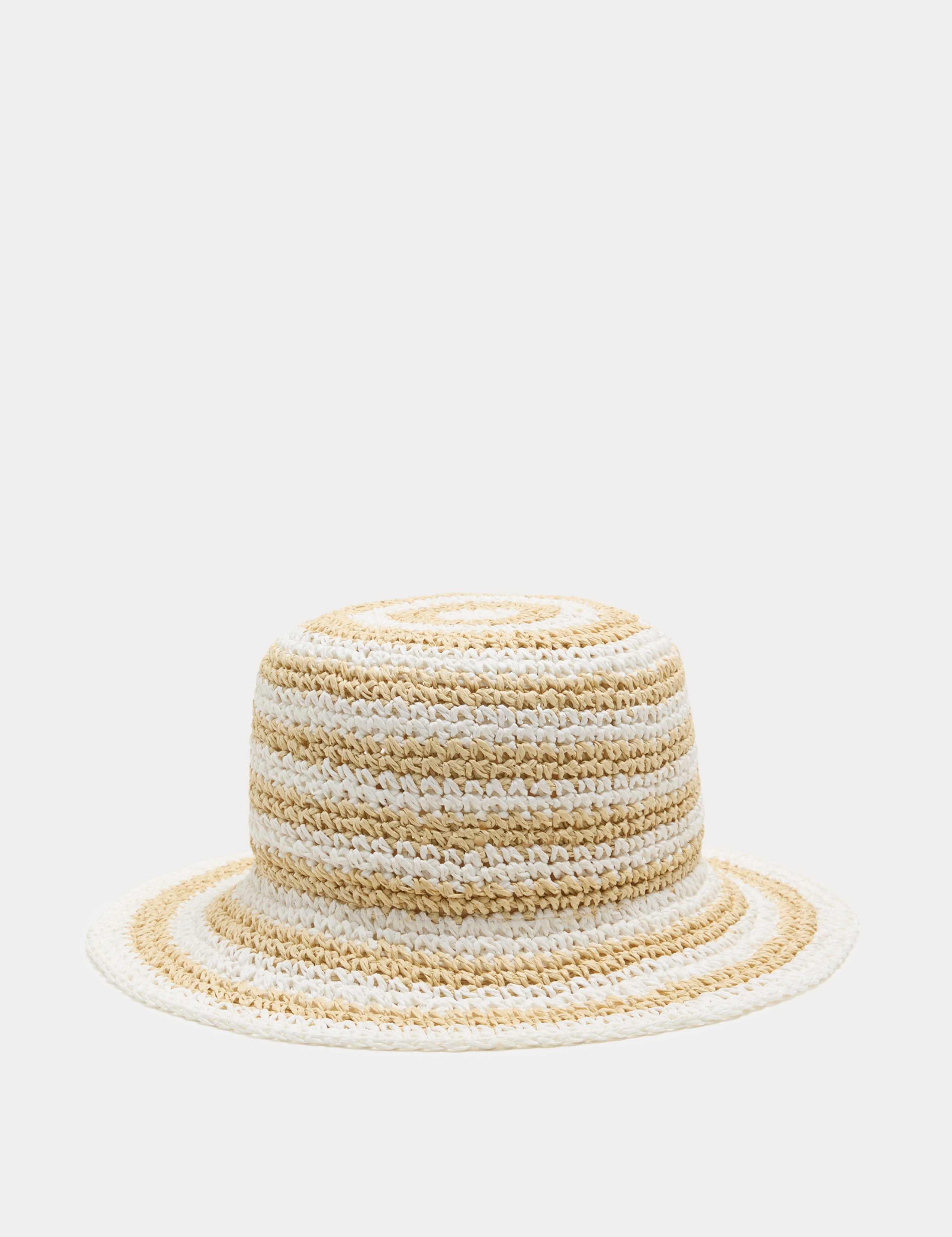 Straw Striped Bucket Hat 1 of 1
