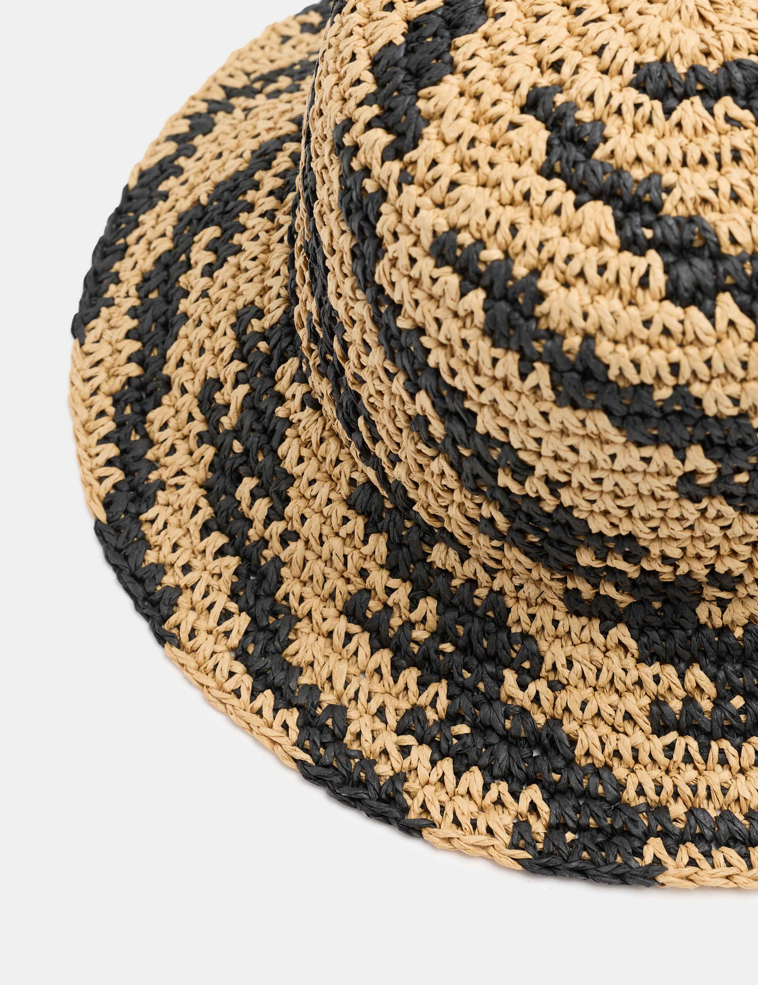 Straw Stripe Detail Bucket Hat 2 of 2
