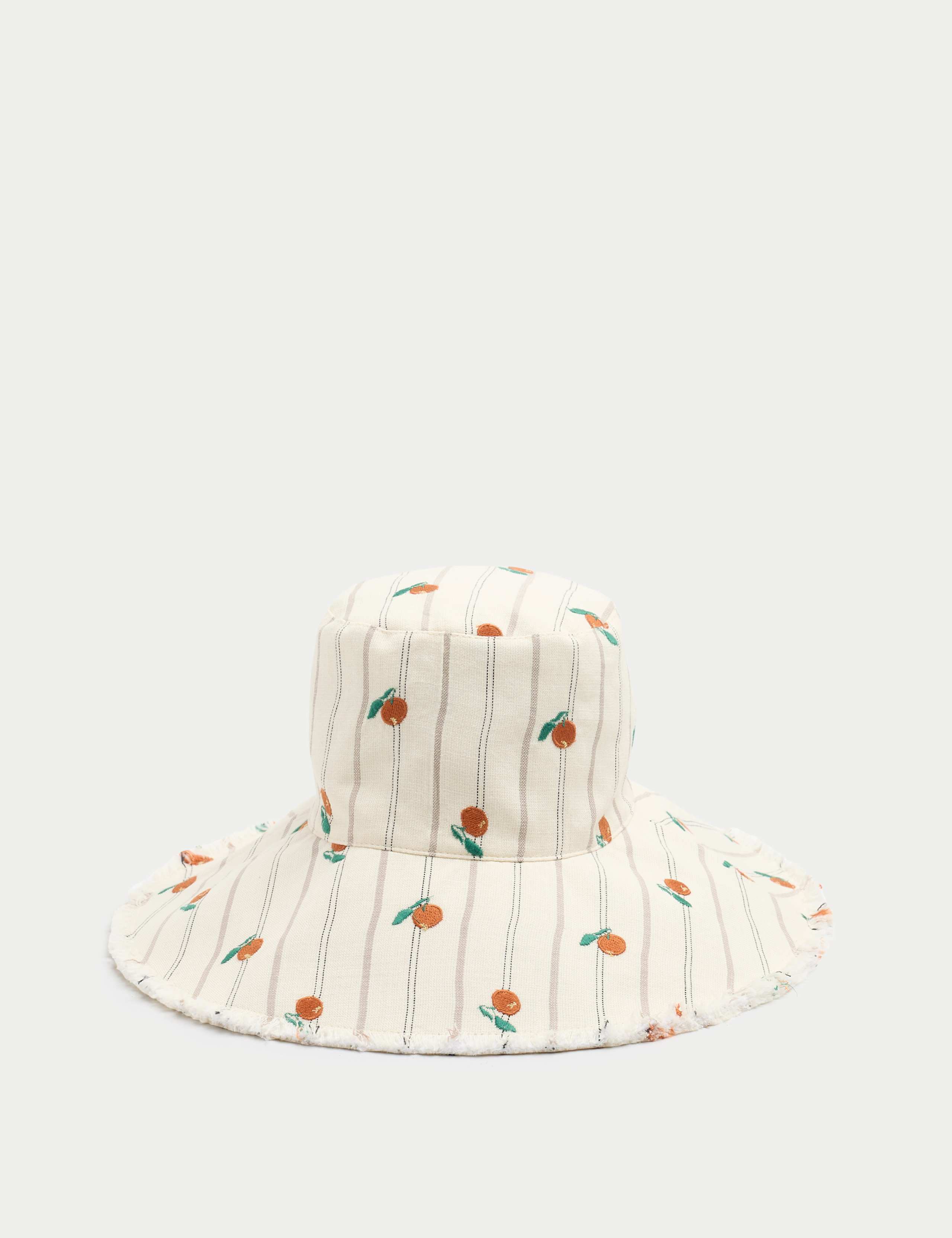 Pure Cotton Wide Brim Bucket Hat 1 of 2