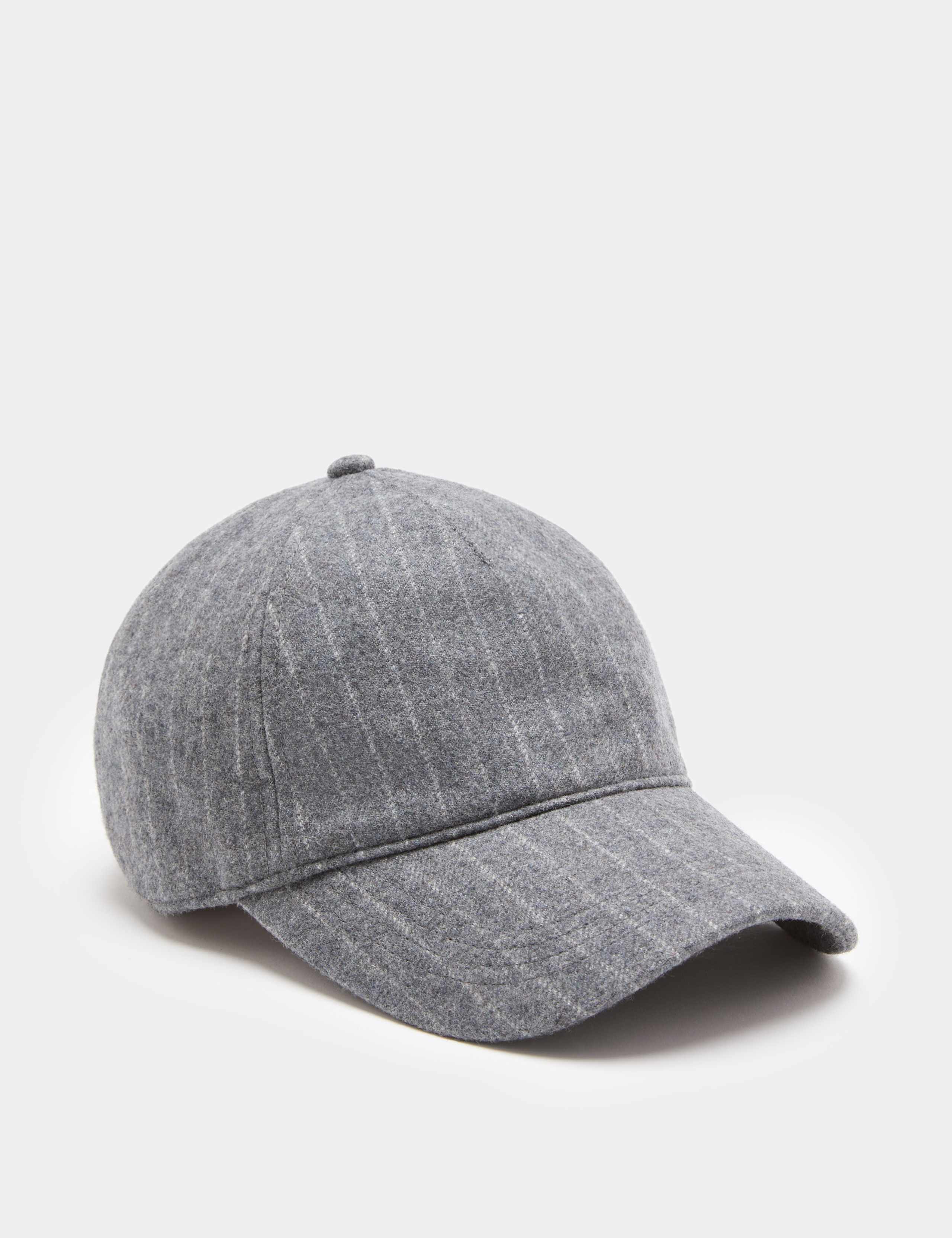 Wool Blend Pinstripe Baseball Cap 1 of 2