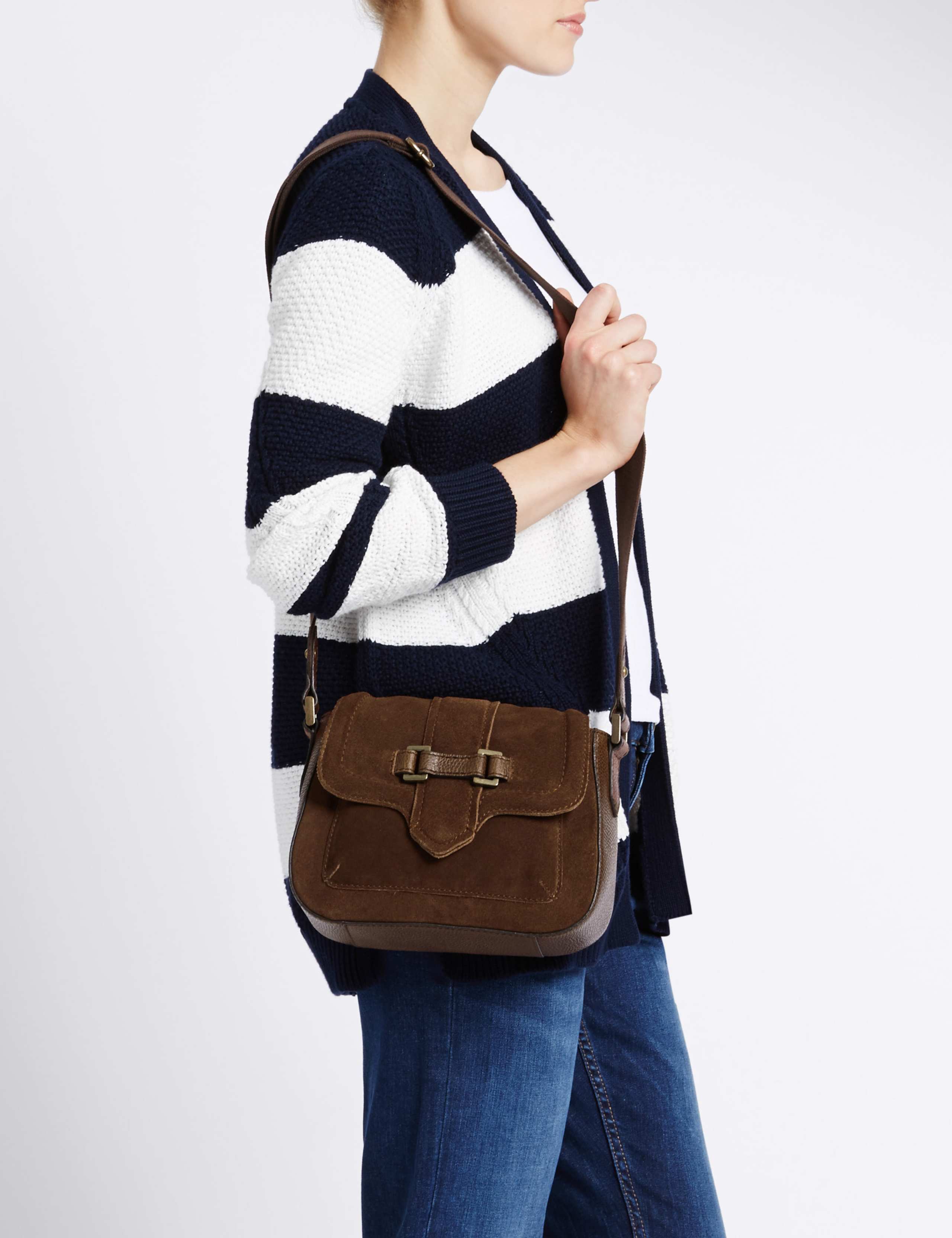 Suede Snaffle Across Body Bag 1 of 5