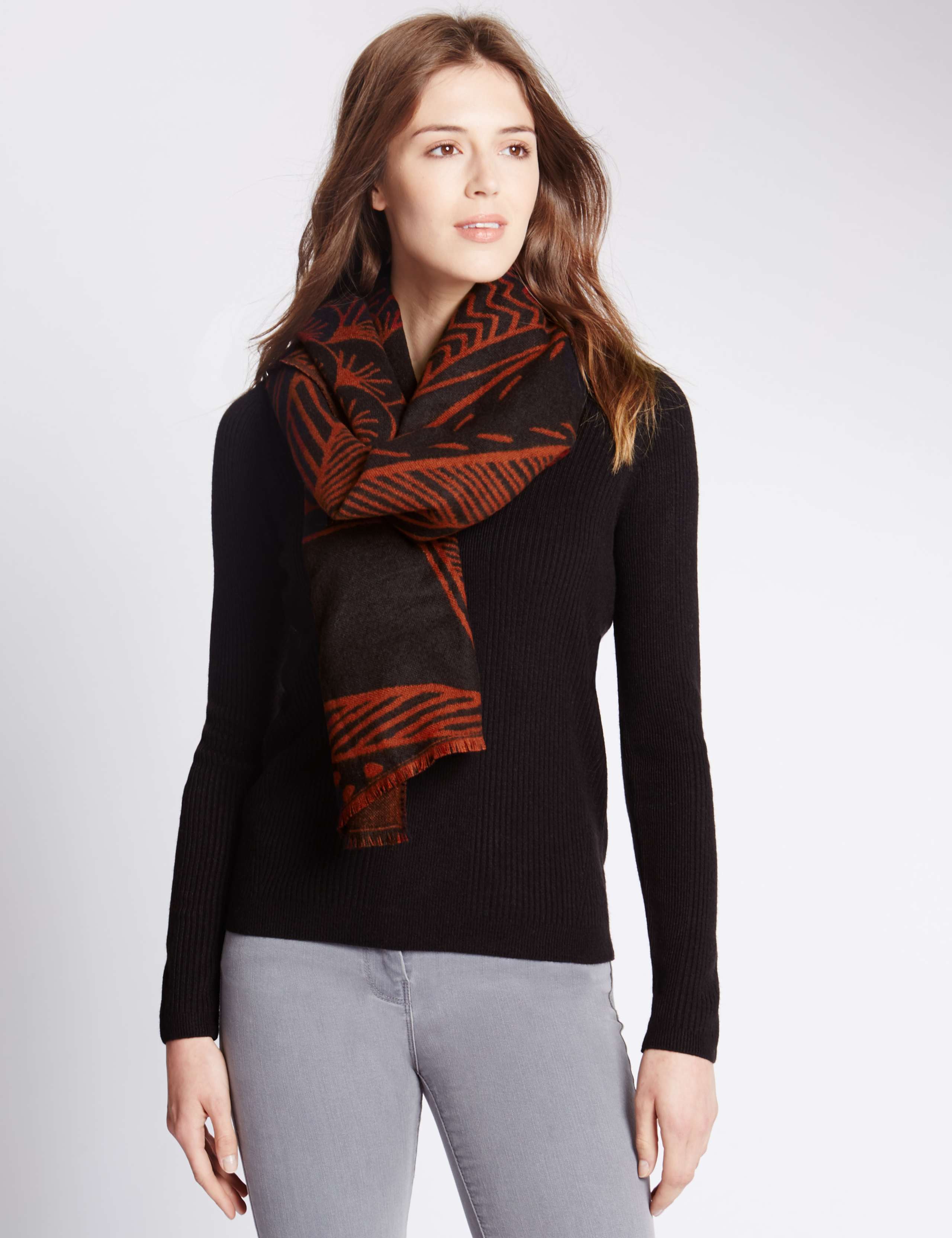 Geometric Print Statement Scarf 1 of 3