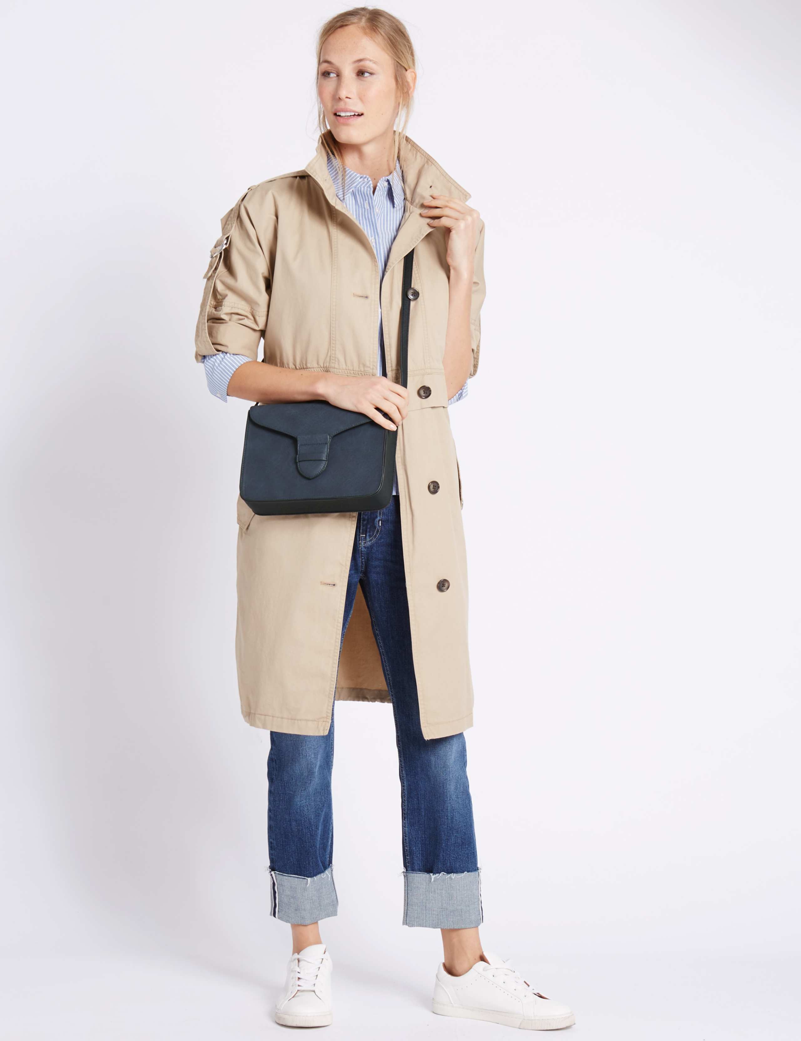 Faux Leather Tab Detail Across Body Bag 1 of 5