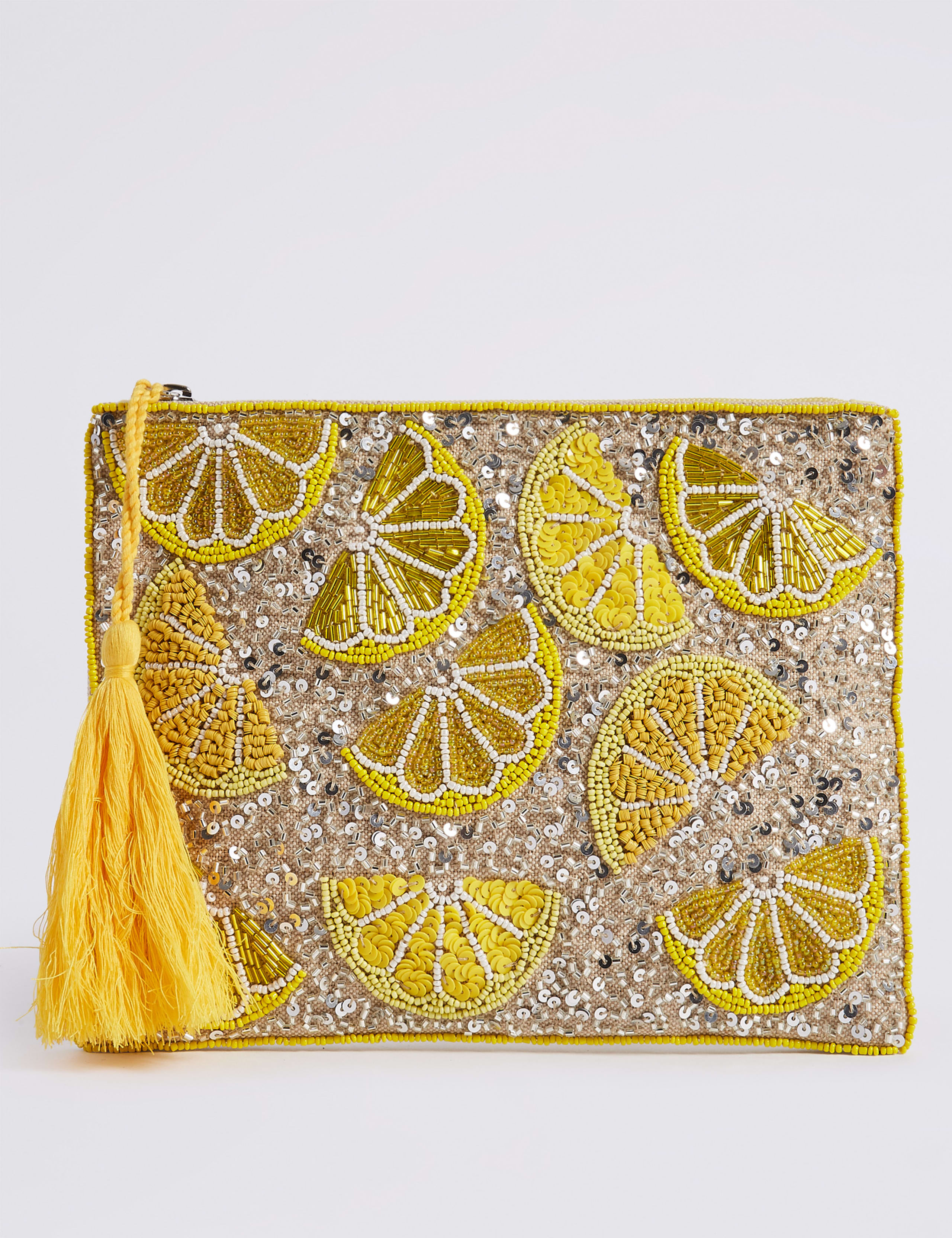 Lemon Embellished Clutch Bag 2 of 5