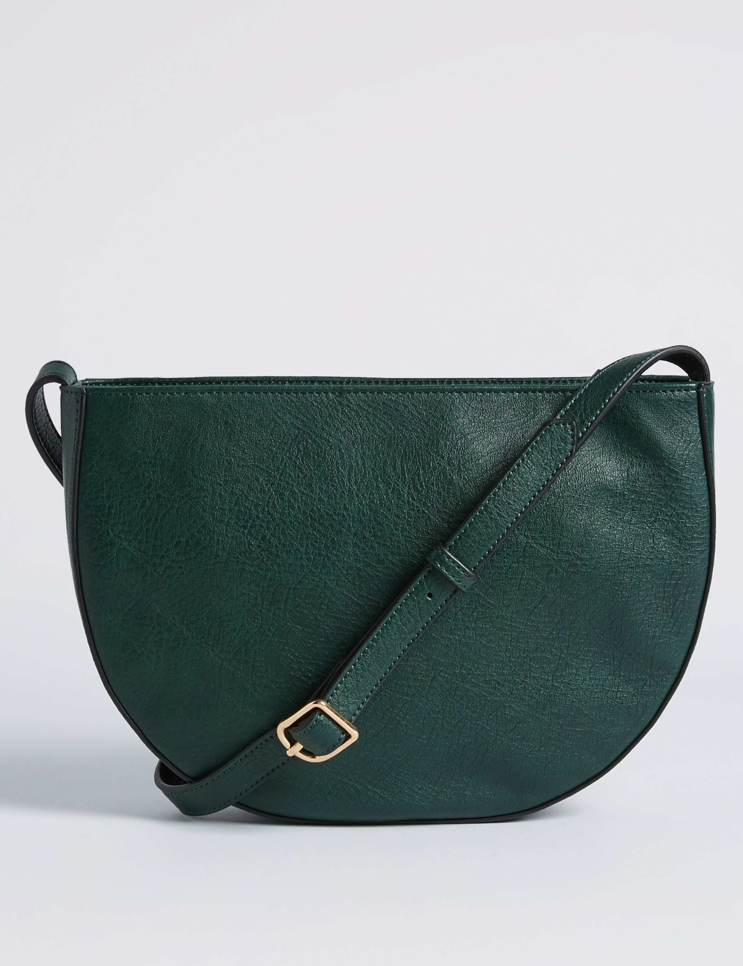 Faux Leather Half Moon Cross Body Bag 4 of 5