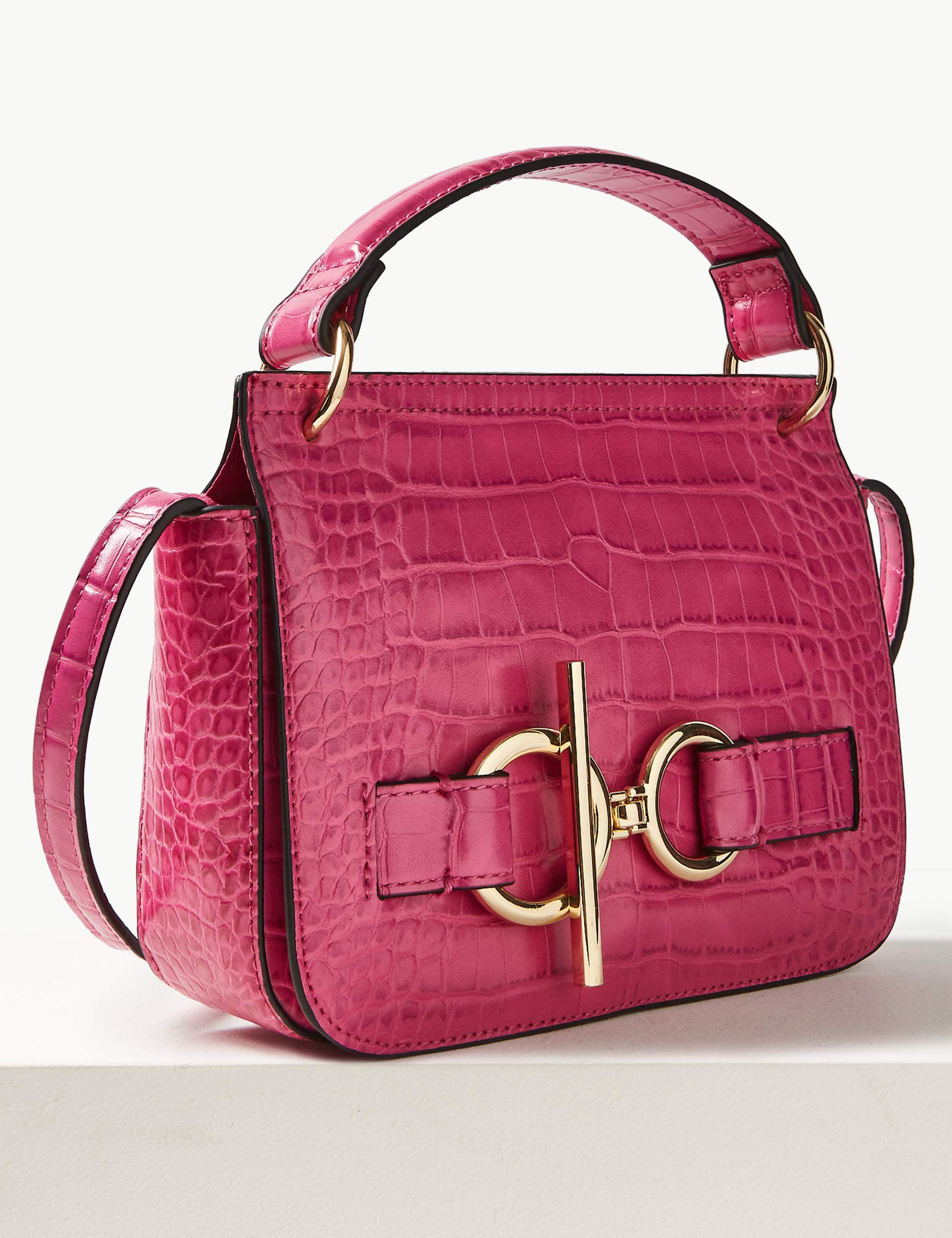 Faux Leather Ring Detail Cross Body Bag 3 of 6