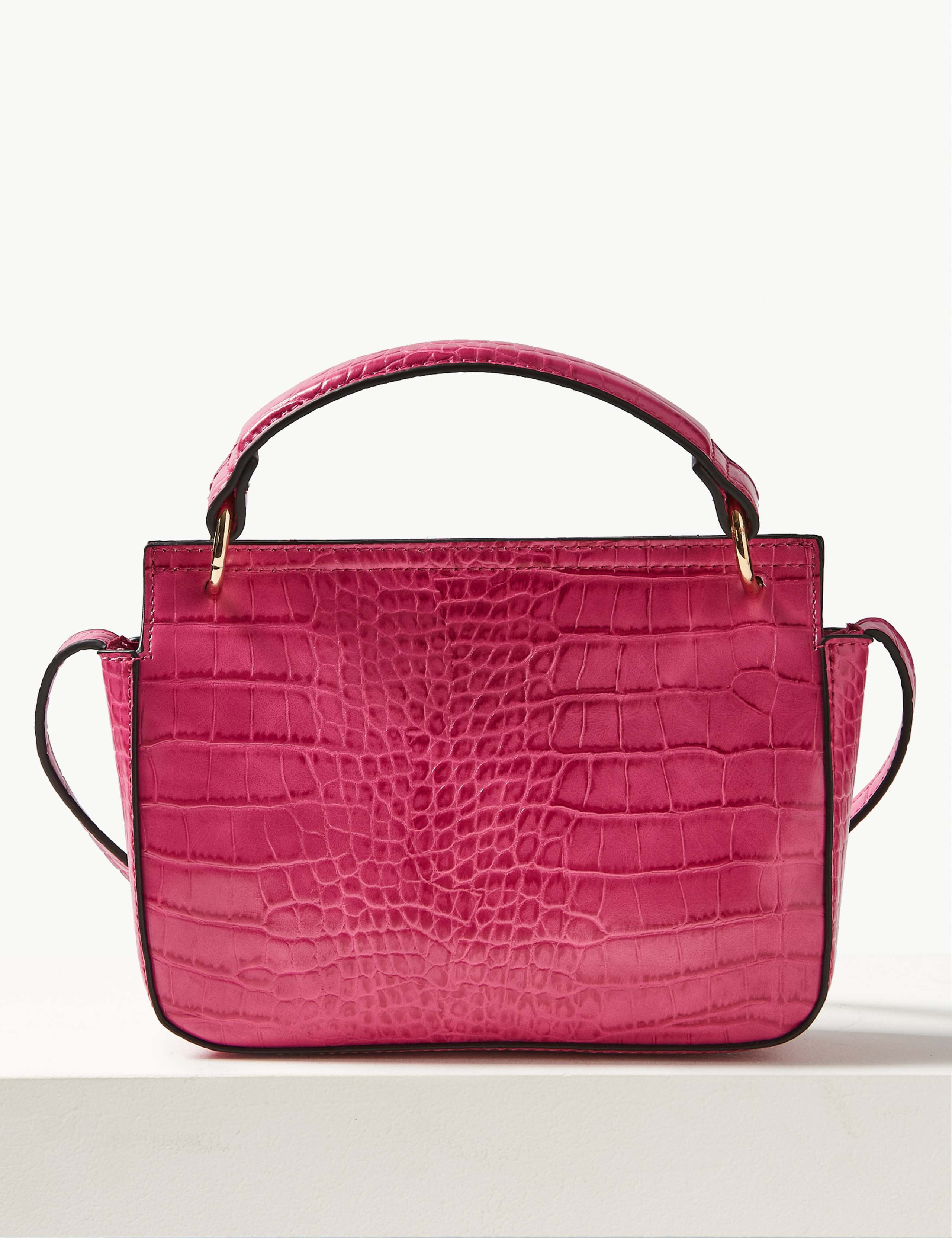 Faux Leather Ring Detail Cross Body Bag 4 of 6