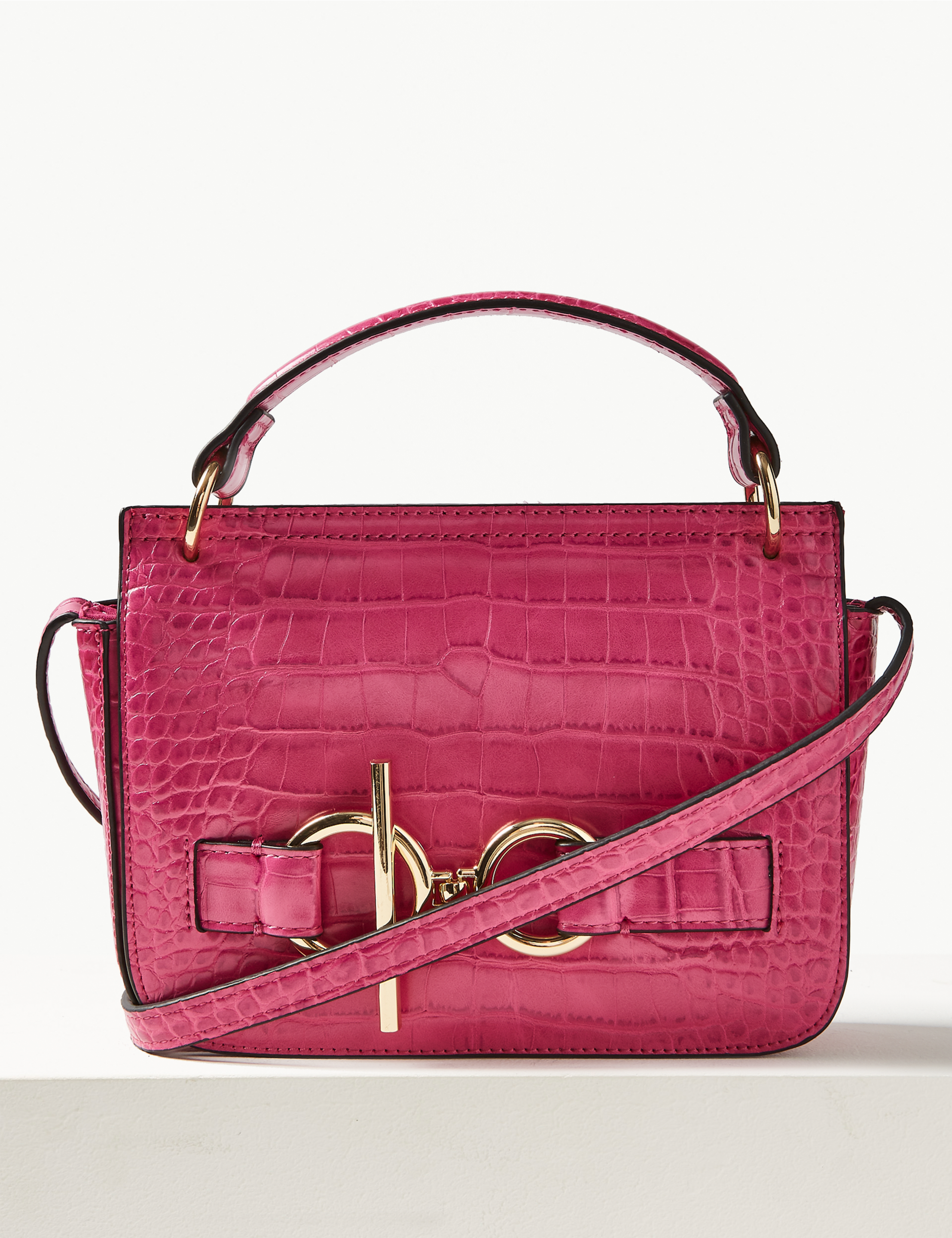 Faux Leather Ring Detail Cross Body Bag 2 of 6